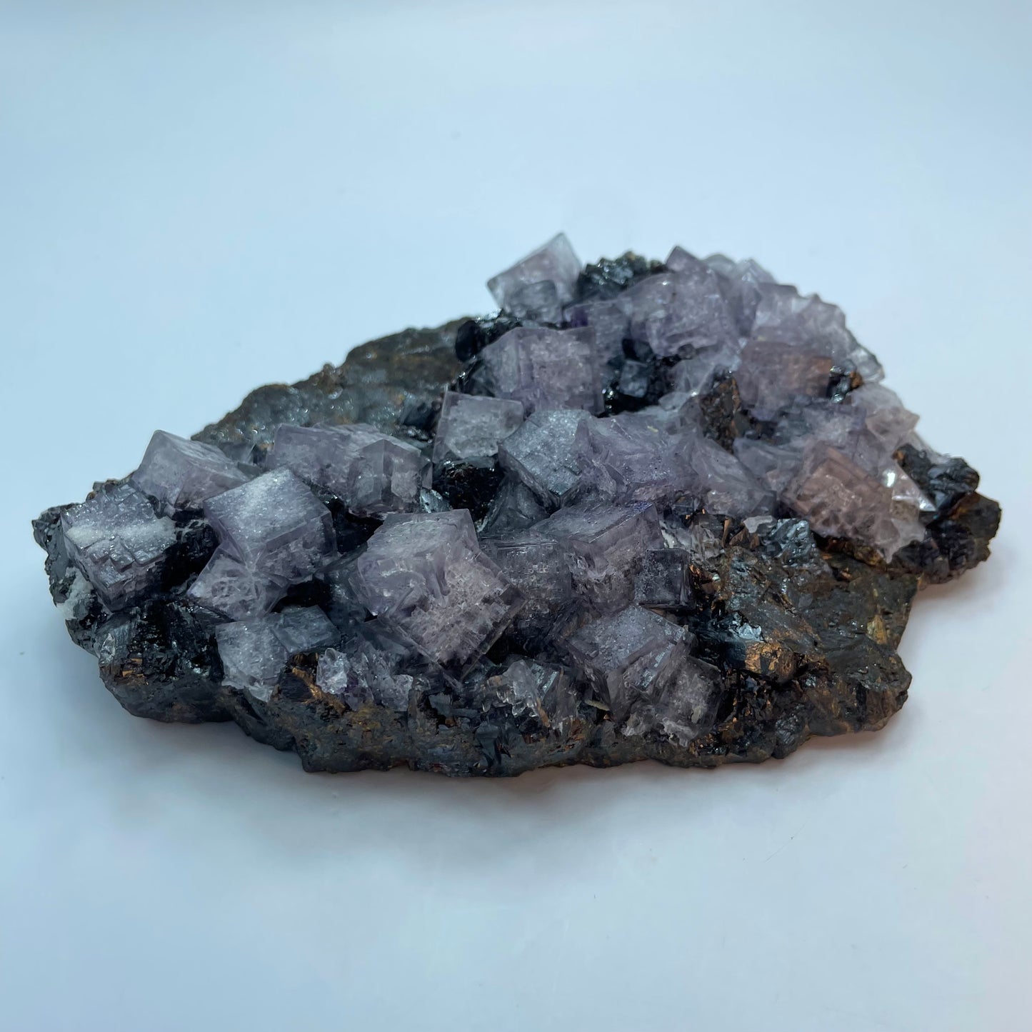 Fluorite on Sphalerite