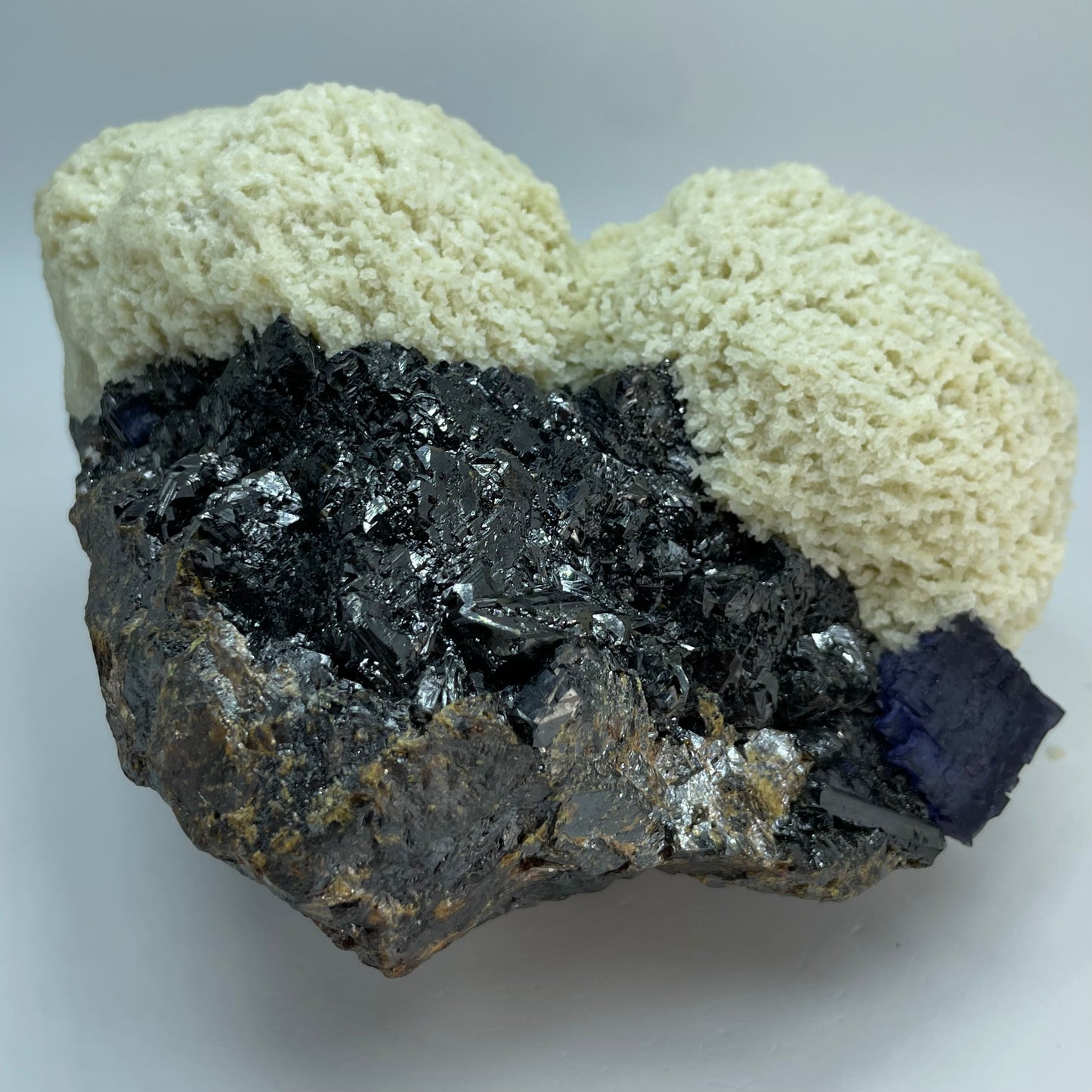 Barite Sphalerite and Purple Fluorite Elmwood Mine Tennessee
