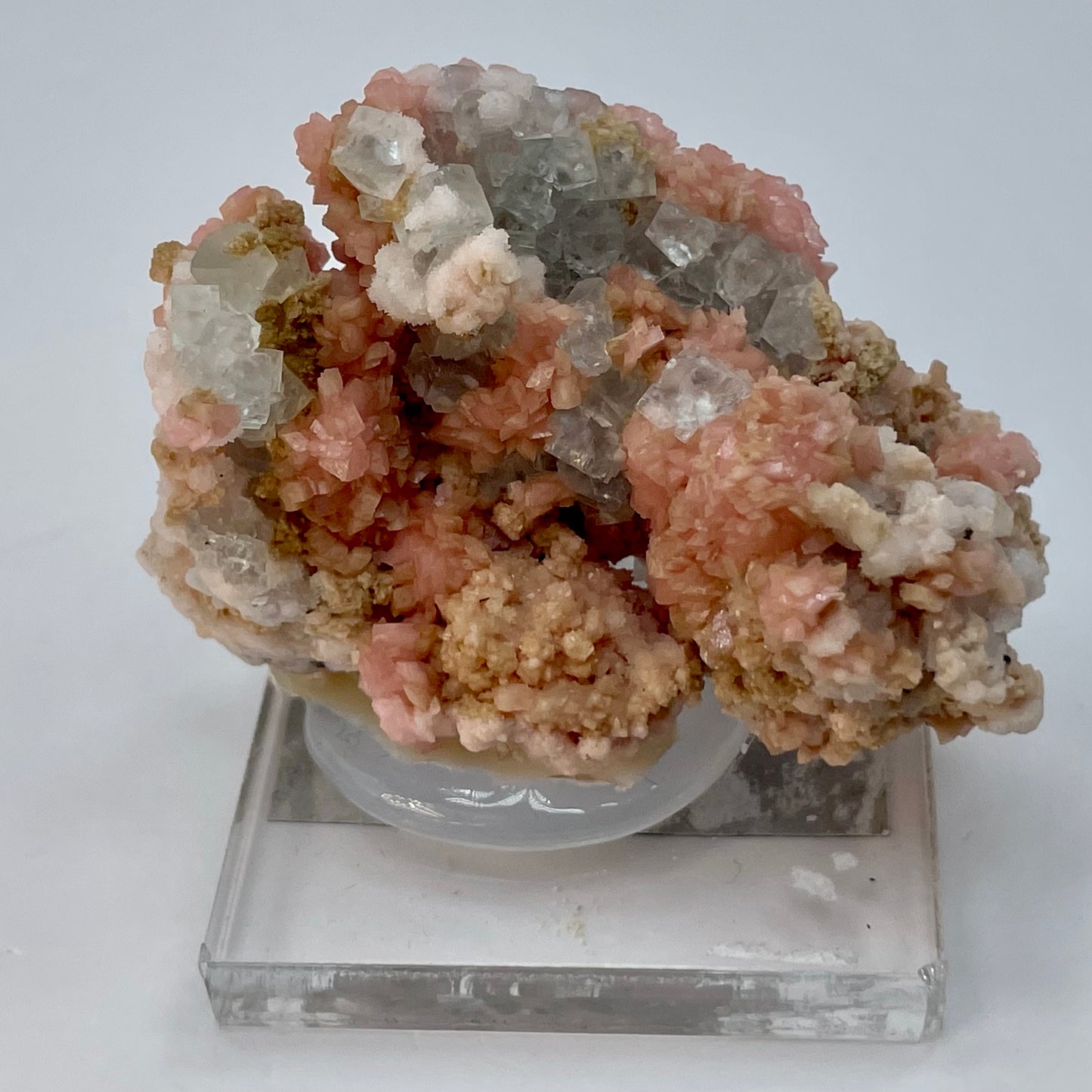 Rhodochrosite with Fluorite