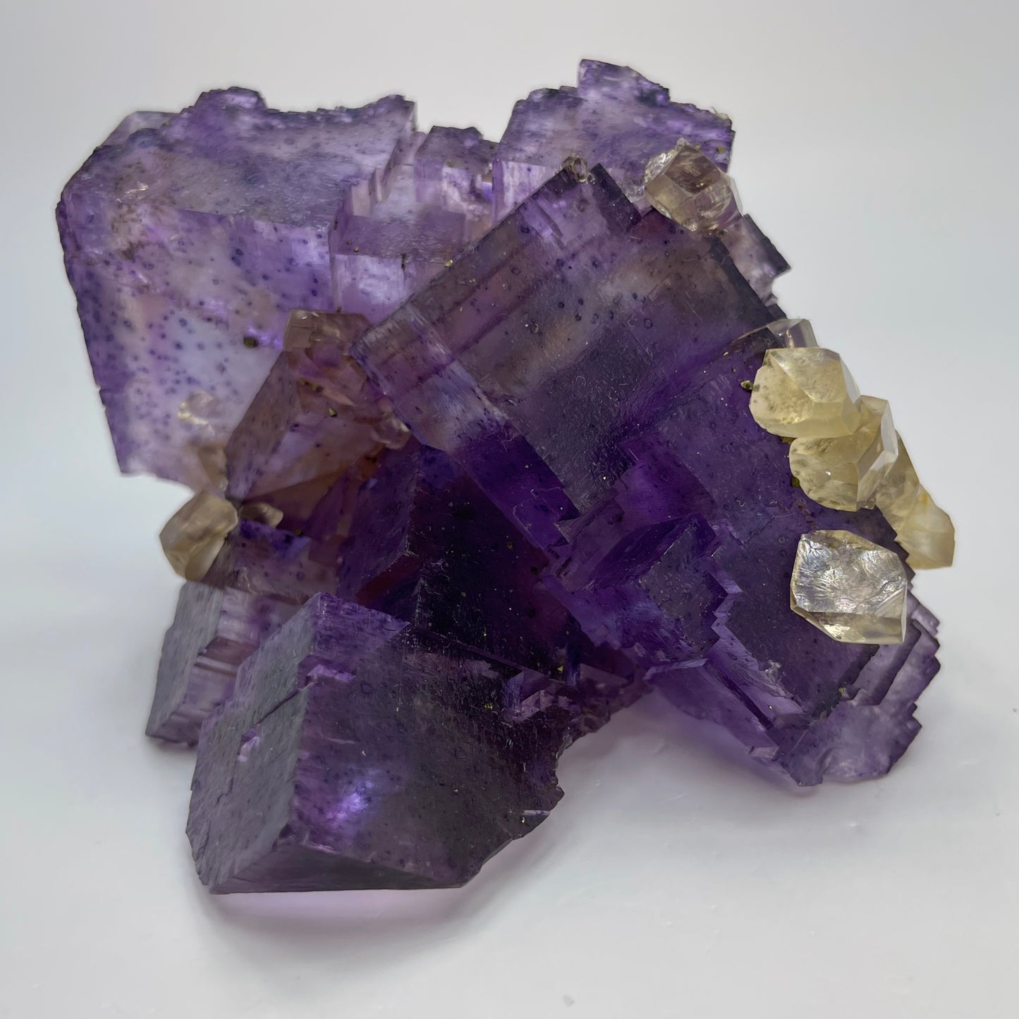 Calcite on Fluorite Denton Mine Hardin Co. Illinois