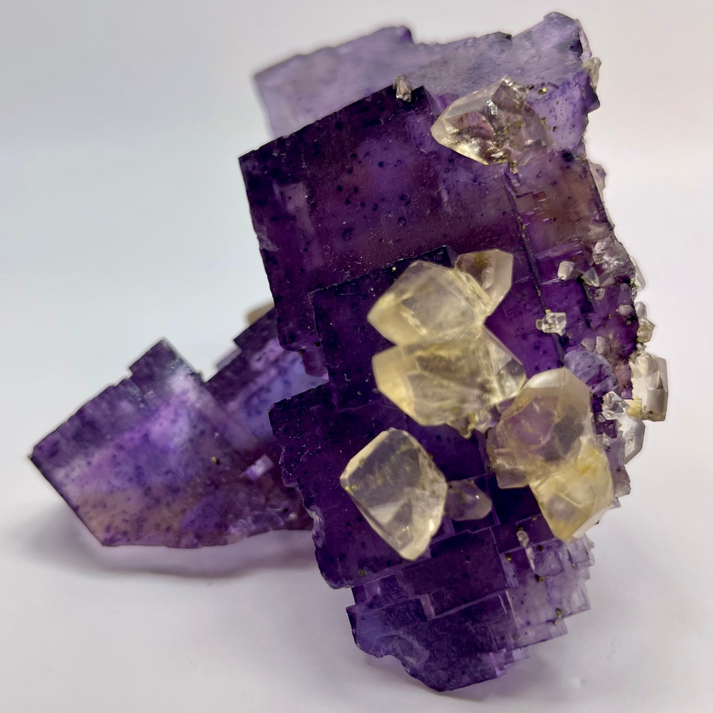 Calcite on Fluorite Denton Mine Hardin Co. Illinois