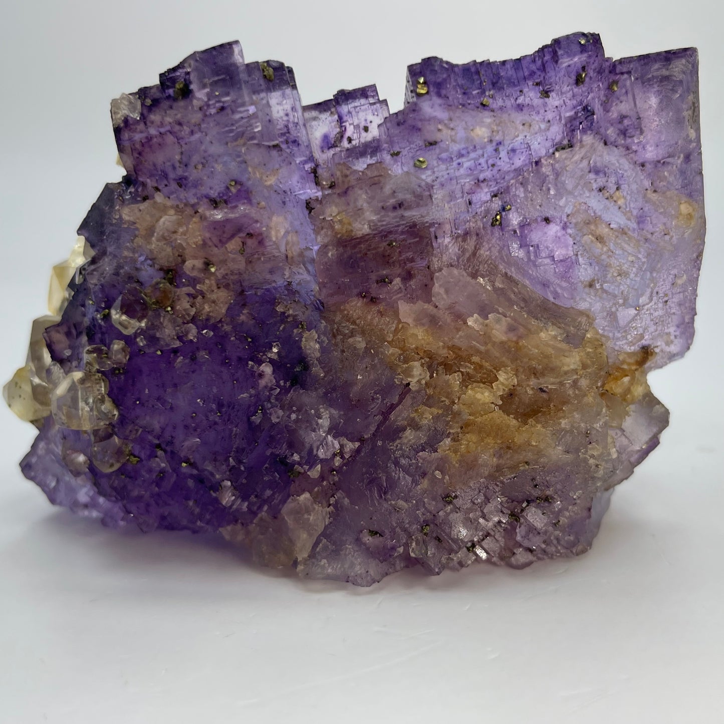Calcite on Fluorite Denton Mine Hardin Co. Illinois