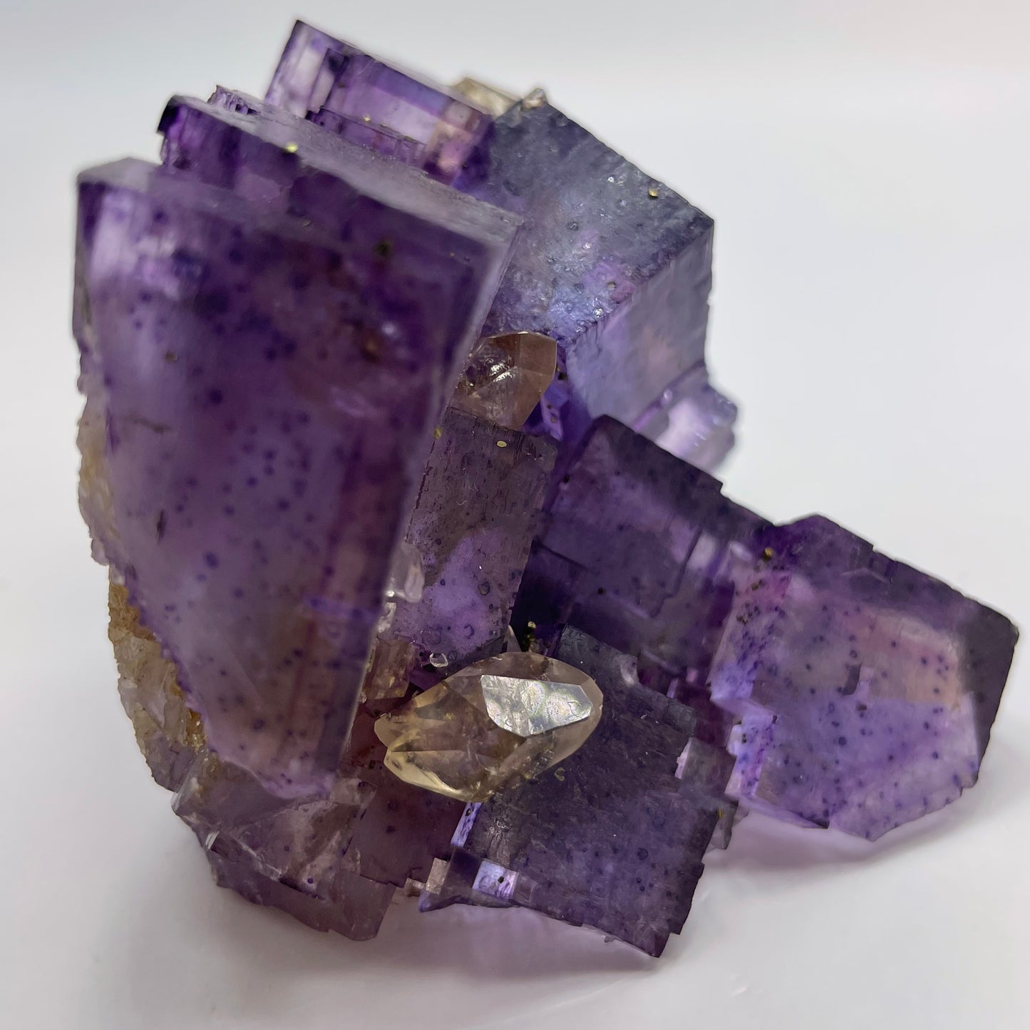 Calcite on Fluorite Denton Mine Hardin Co. Illinois