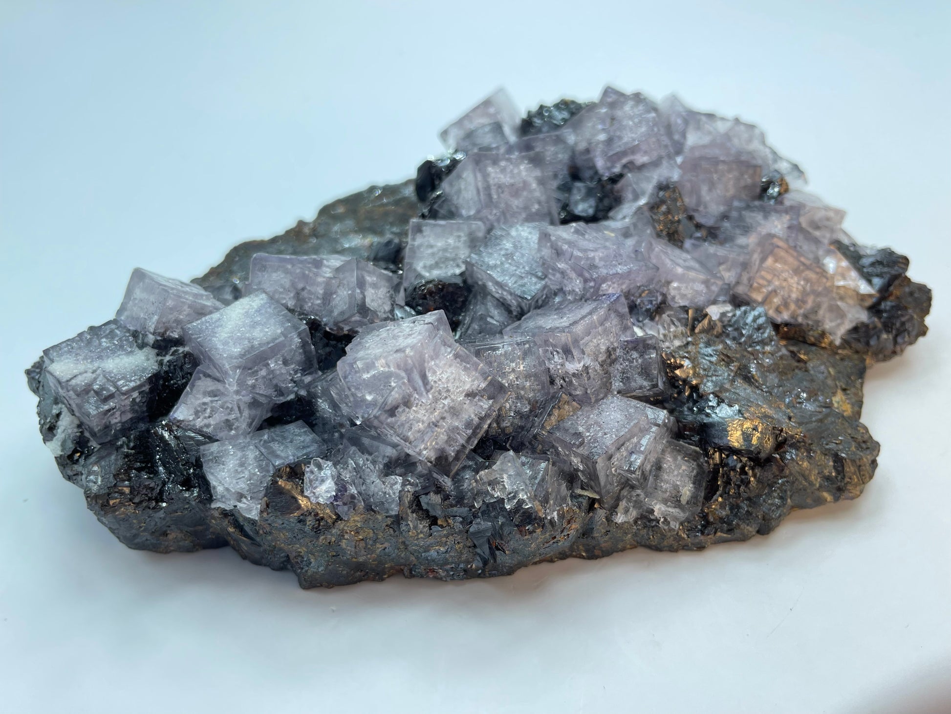 Fluorite on Sphalerite