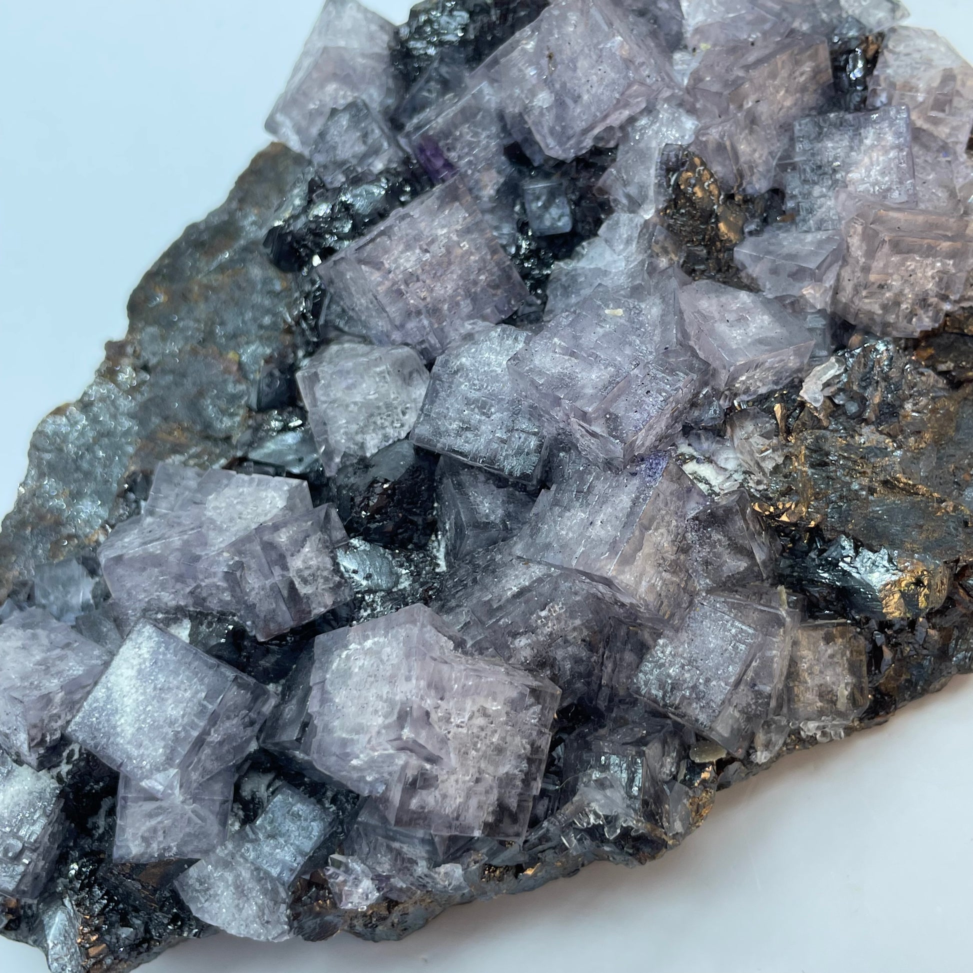 Fluorite on Sphalerite