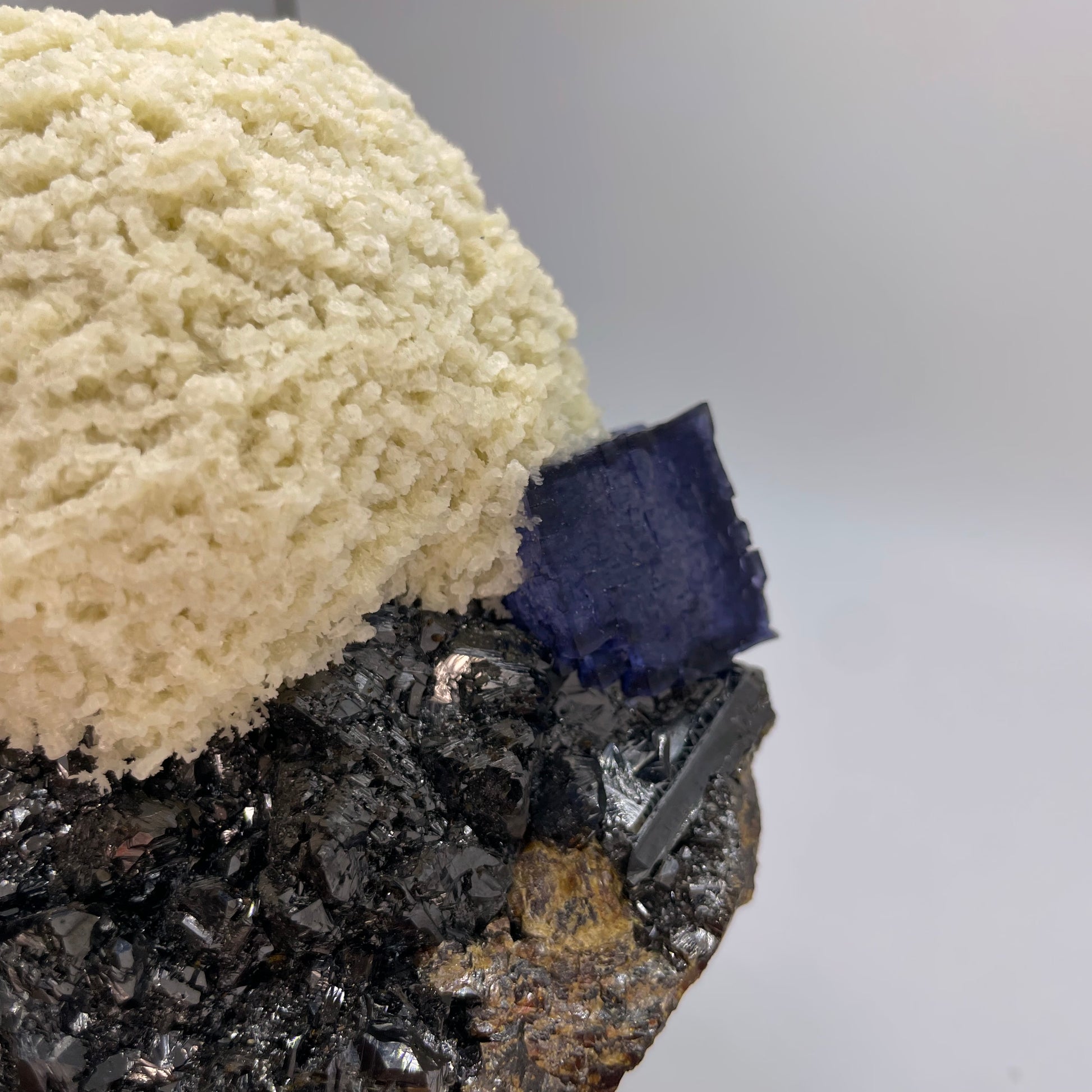 Barite Sphalerite and Purple Fluorite Elmwood Mine Tennessee