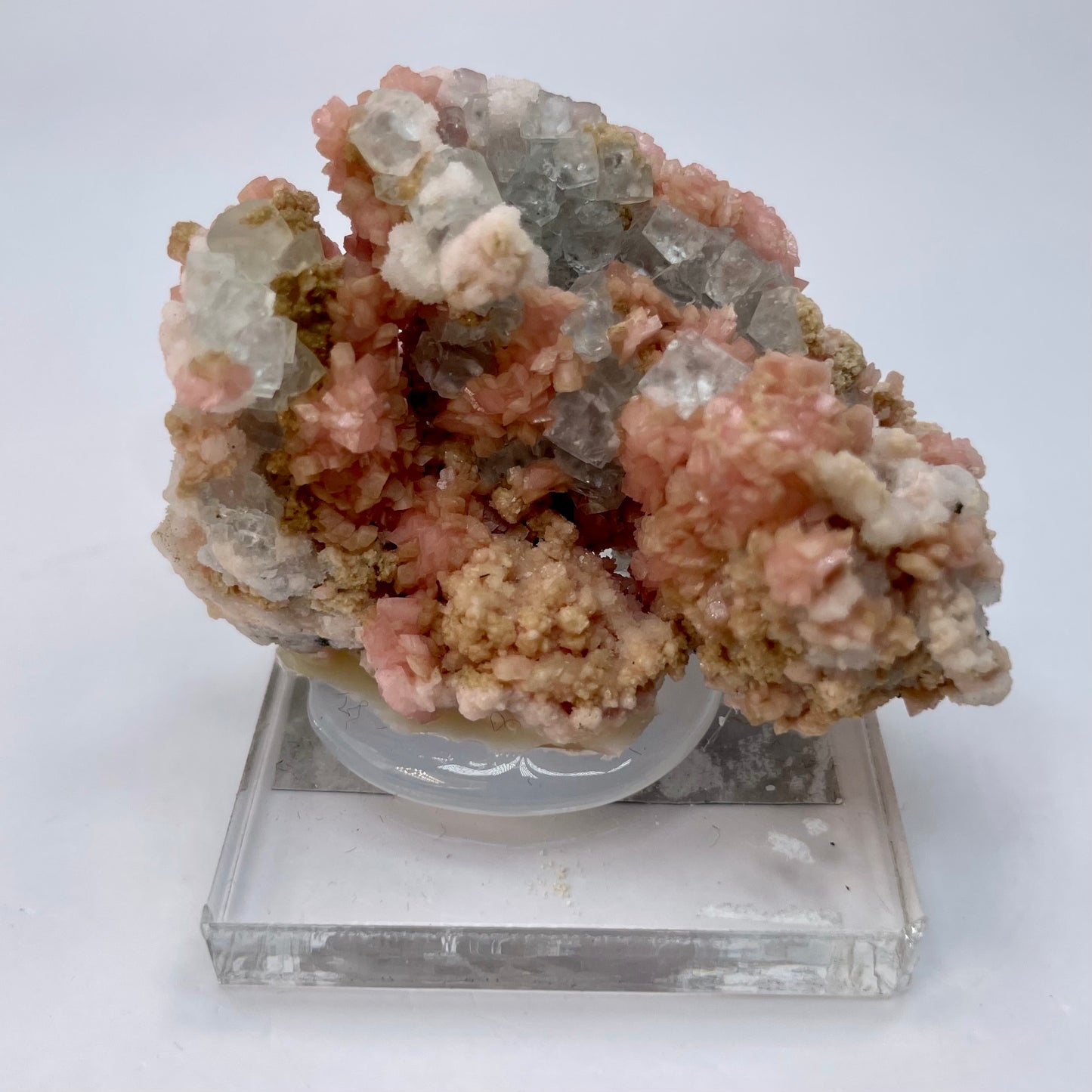 Rhodochrosite with Fluorite