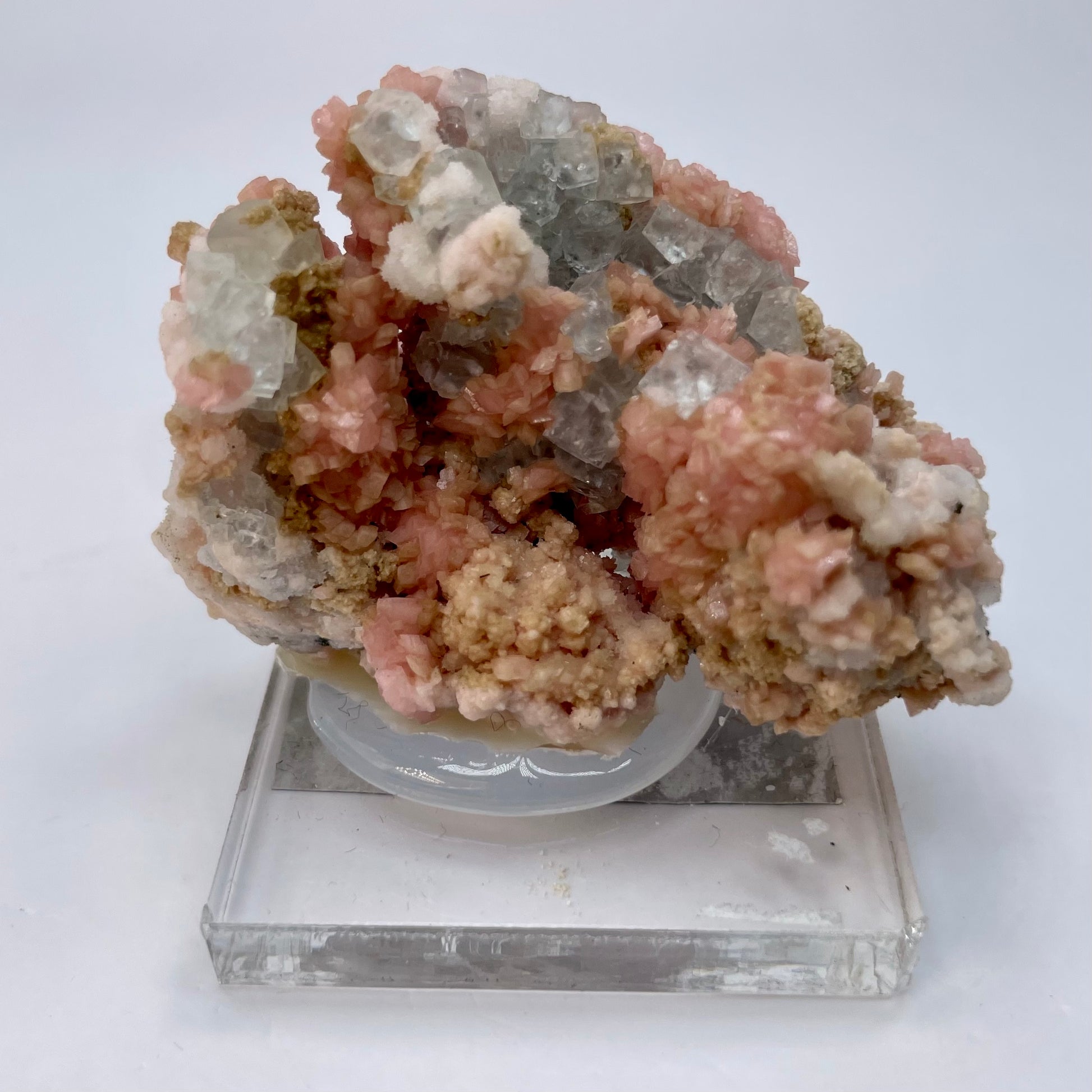 Rhodochrosite with Fluorite