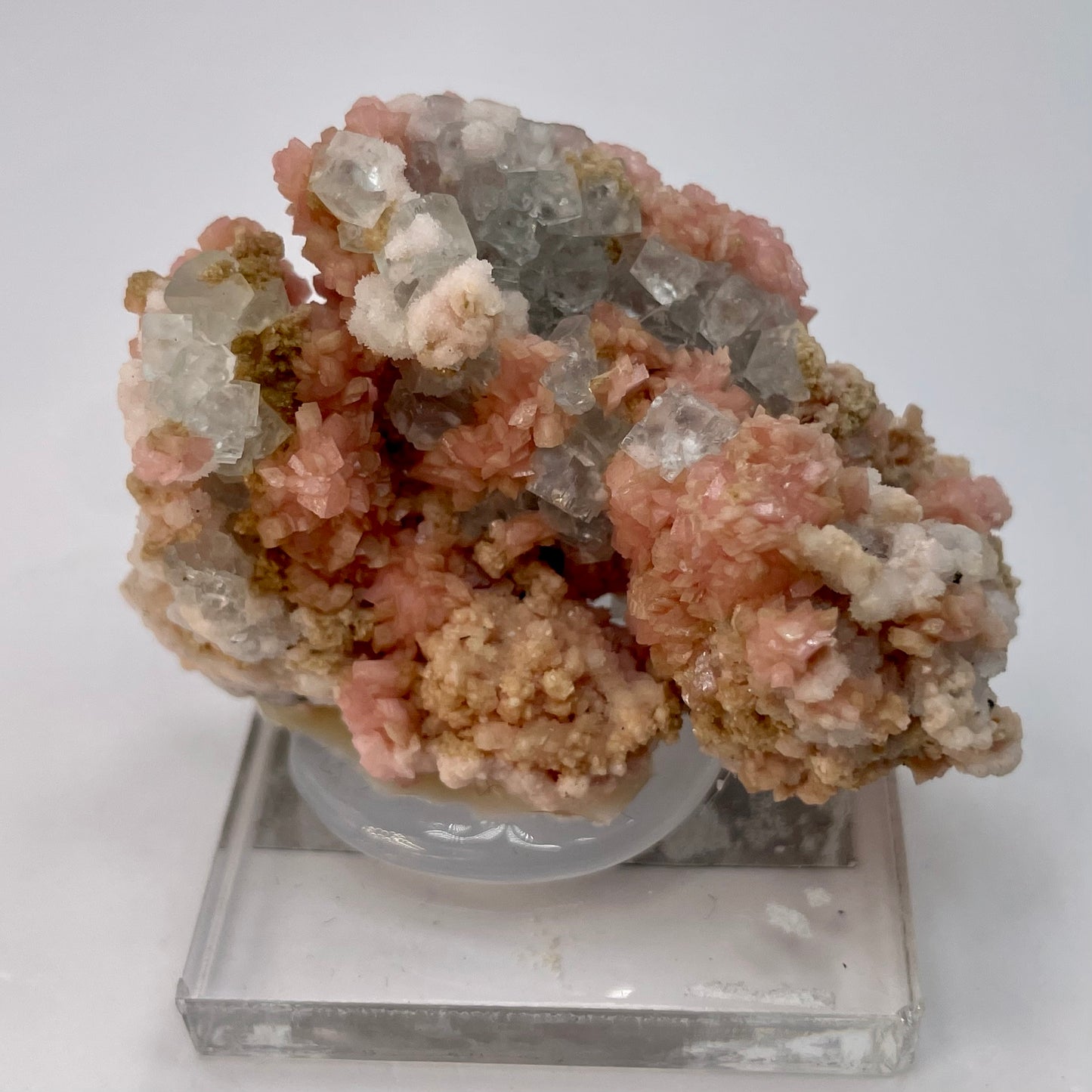 Rhodochrosite with Fluorite