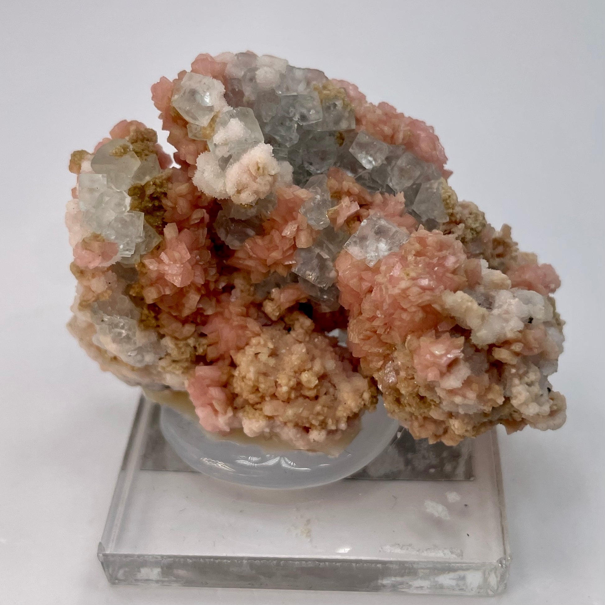 Rhodochrosite with Fluorite
