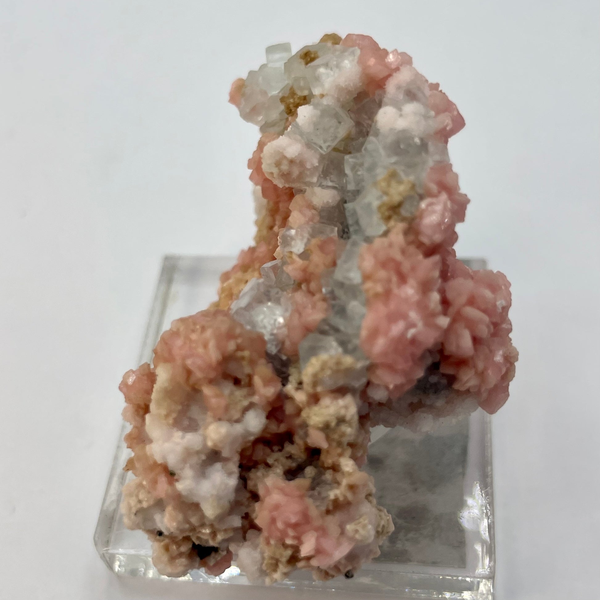 Rhodochrosite with Fluorite