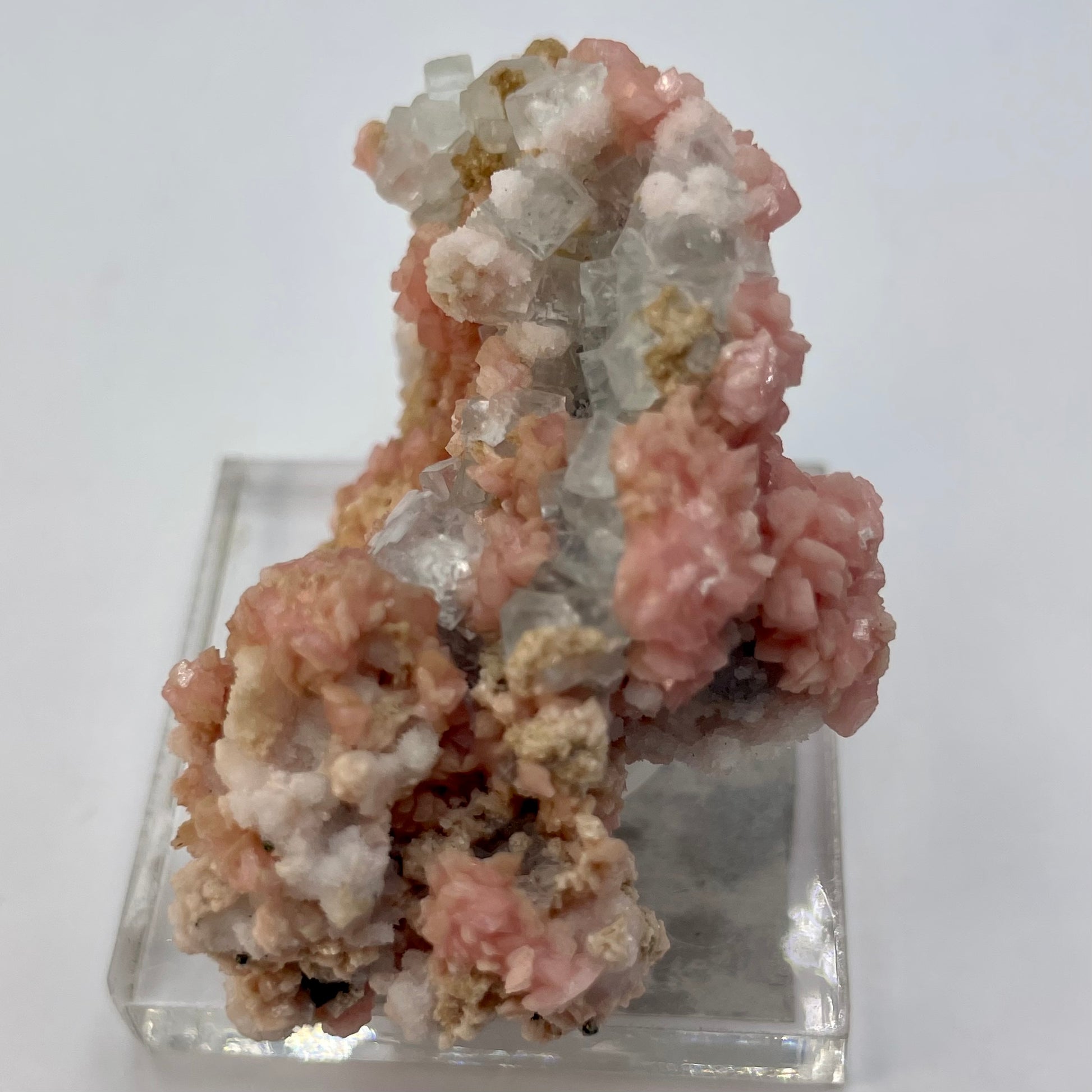 Rhodochrosite with Fluorite