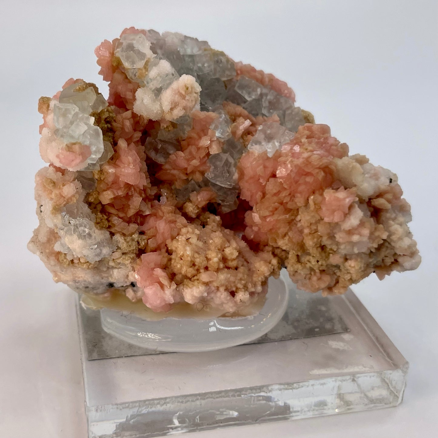 Rhodochrosite with Fluorite