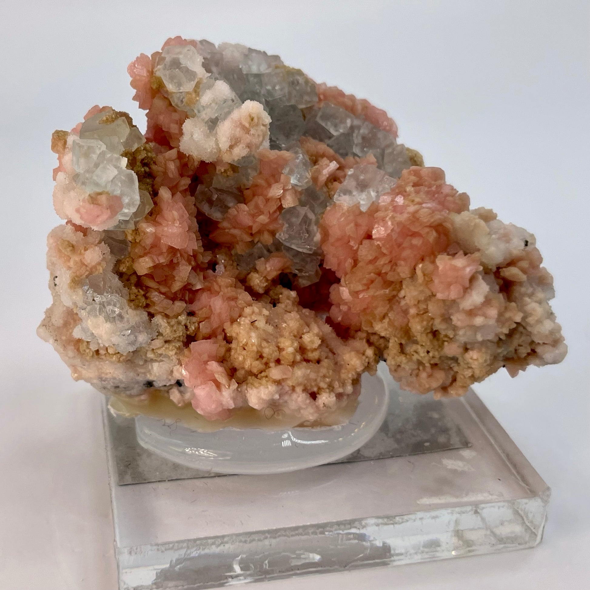 Rhodochrosite with Fluorite