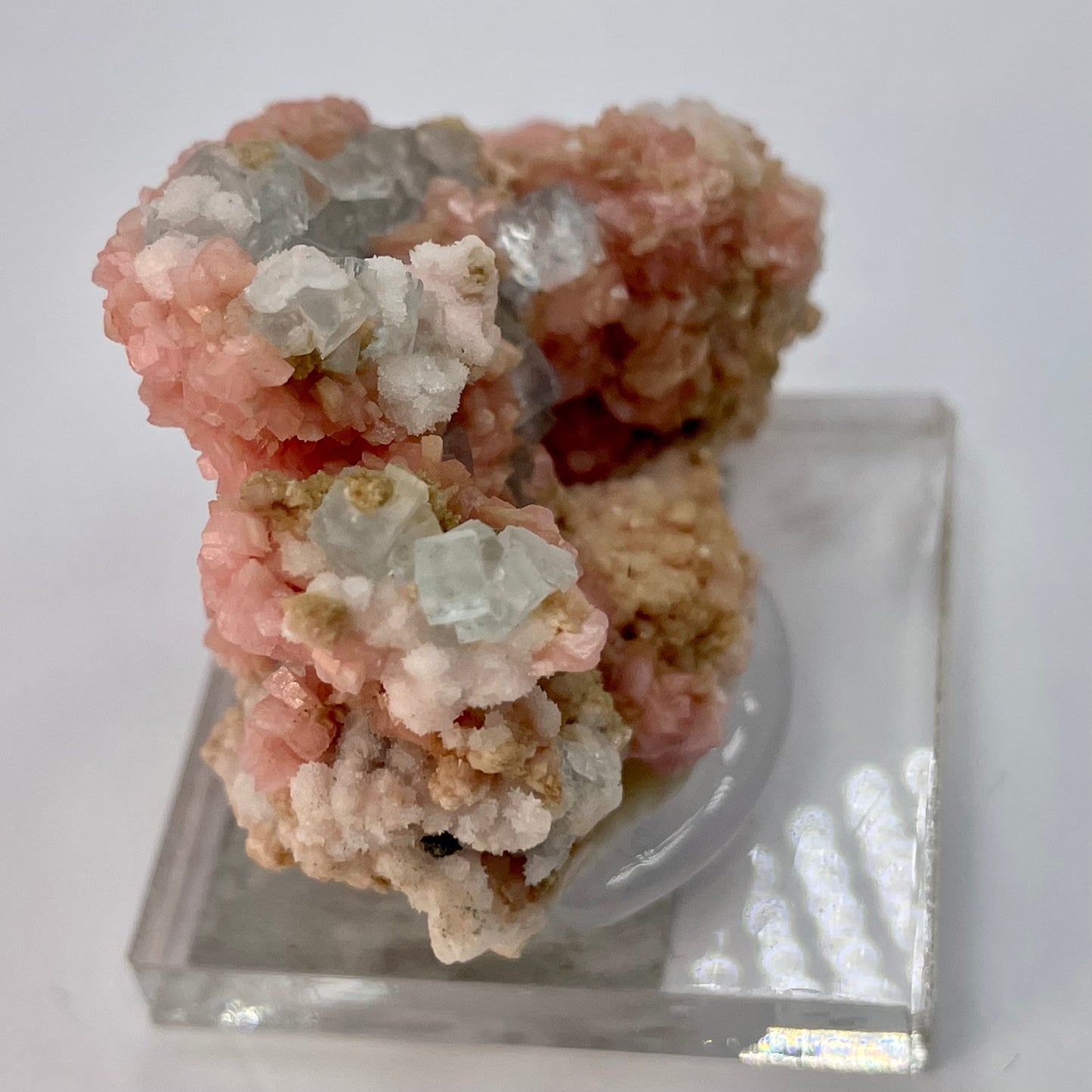 Rhodochrosite with Fluorite