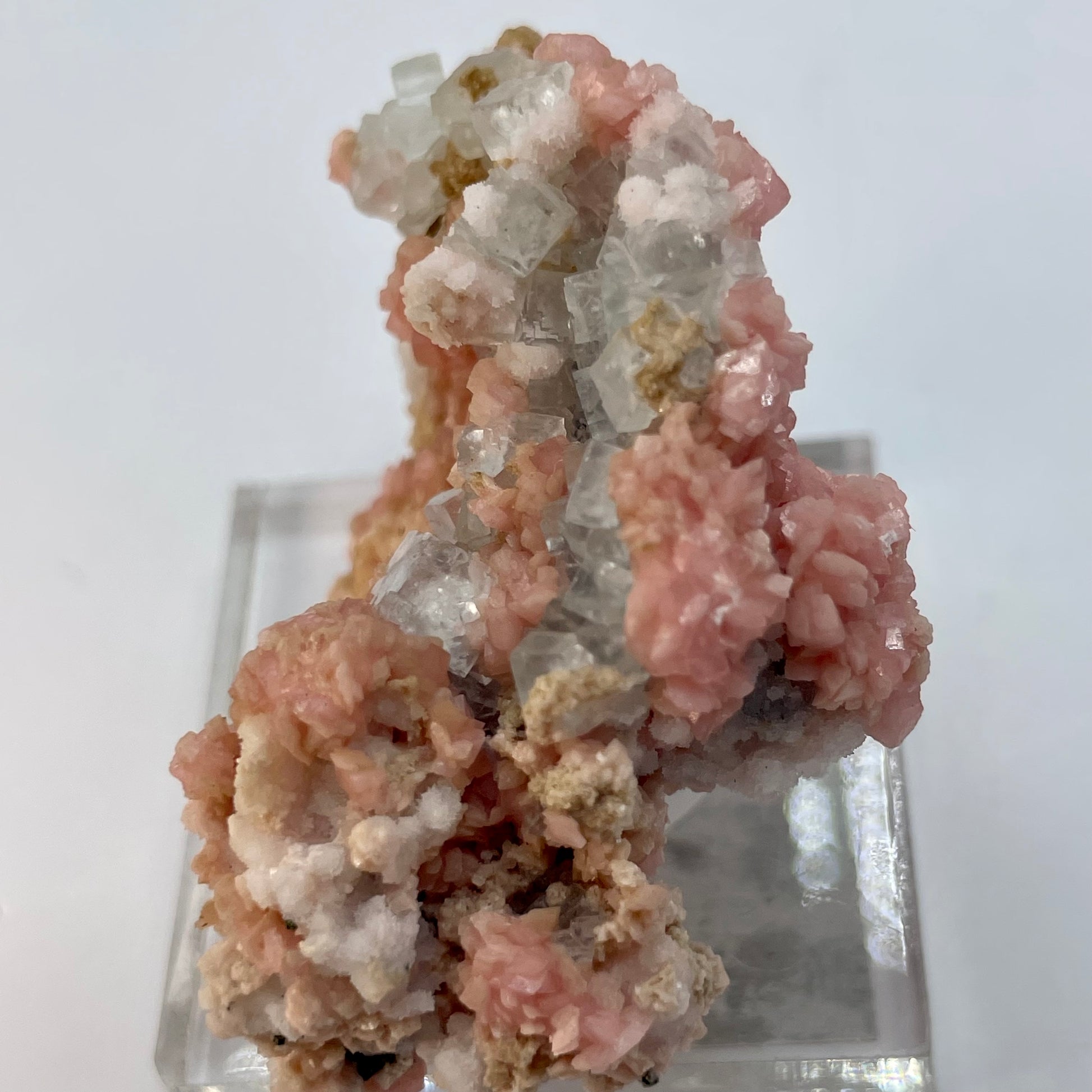 Rhodochrosite with Fluorite