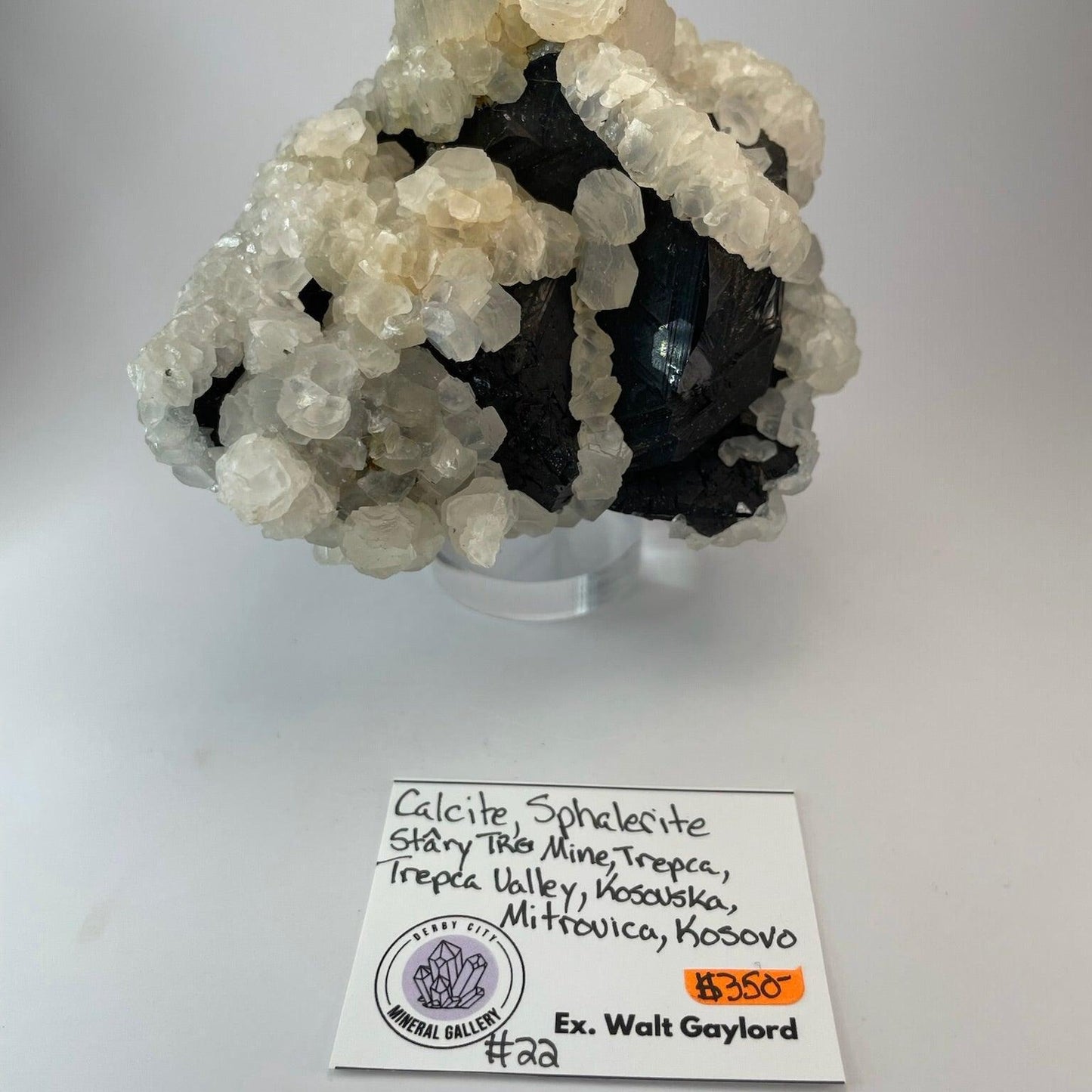 Calcite on Sphalerite
