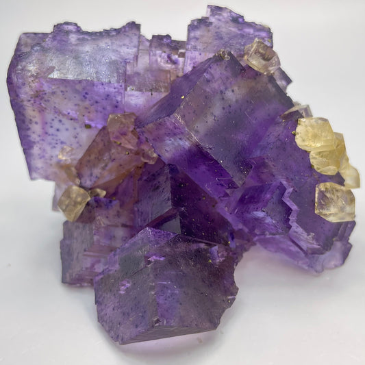Calcite on Fluorite Denton Mine Hardin Co. Illinois