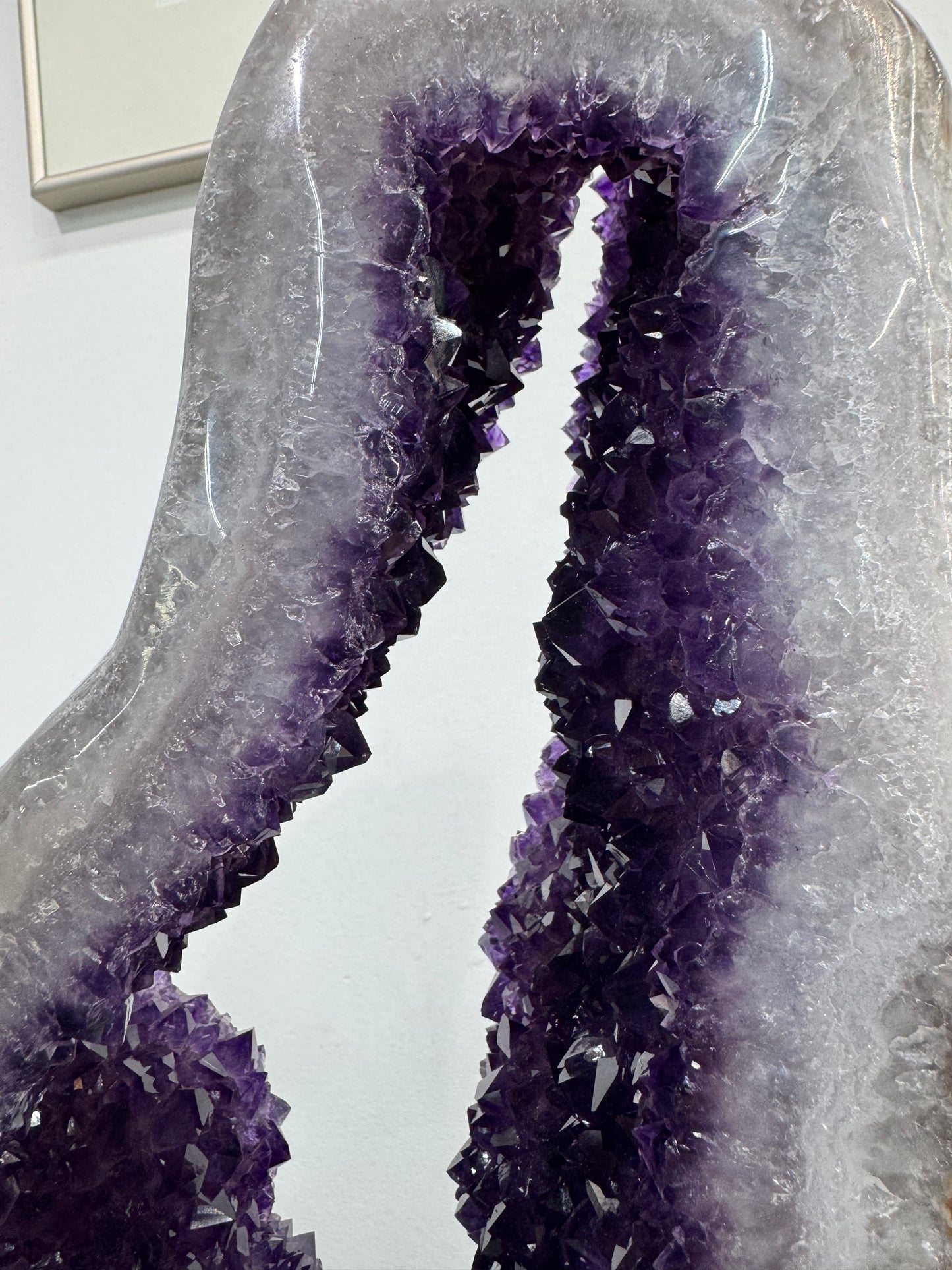 Amethyst Sculpture on Rotating Stand