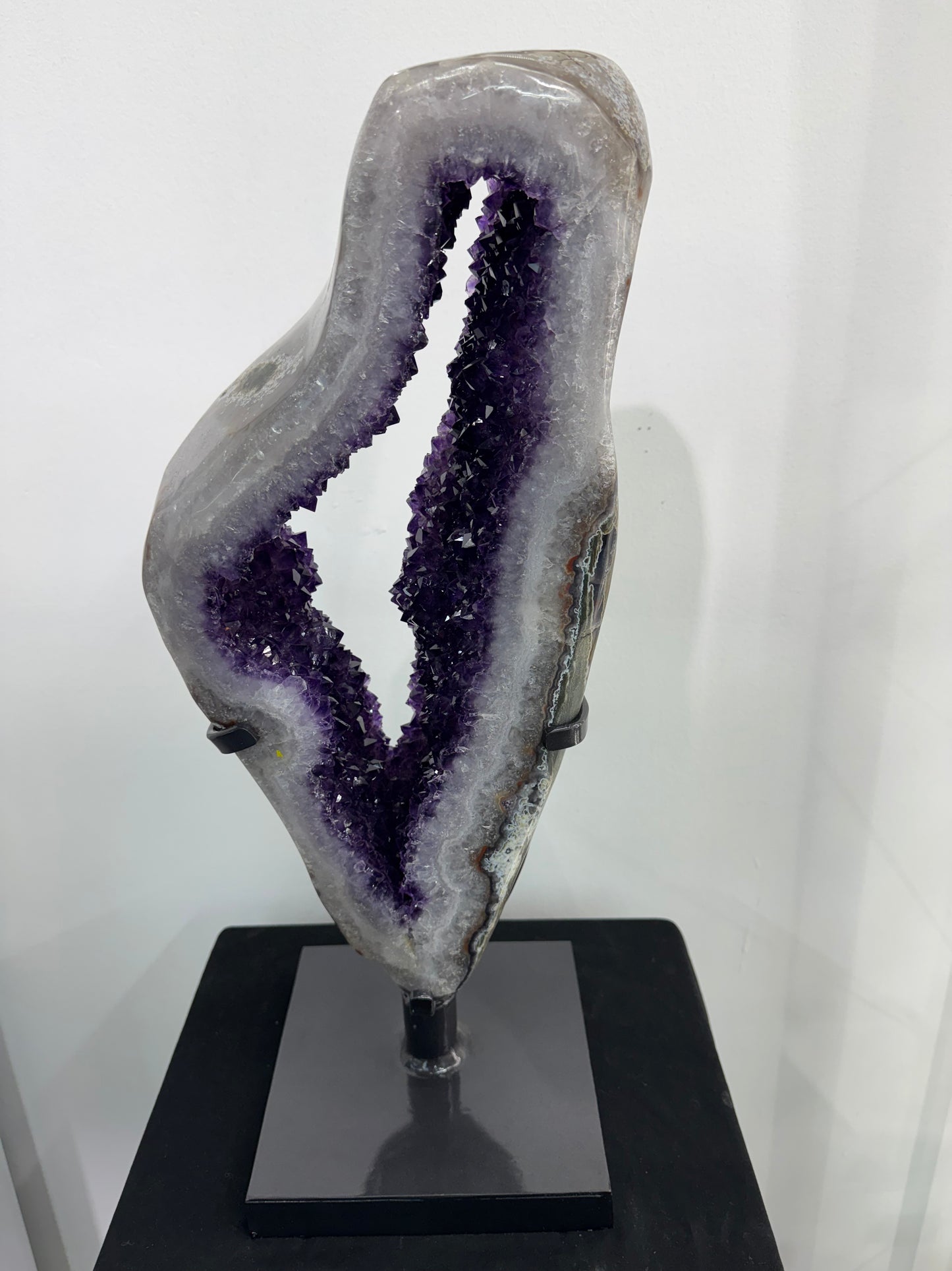 Amethyst Sculpture on Rotating Stand