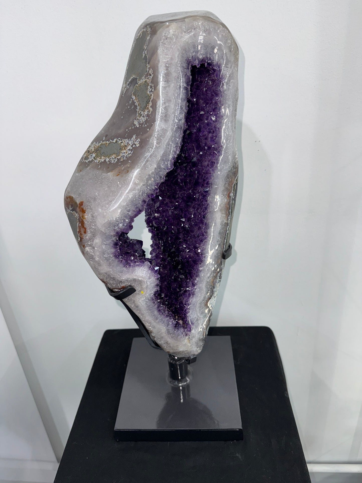Amethyst Sculpture on Rotating Stand