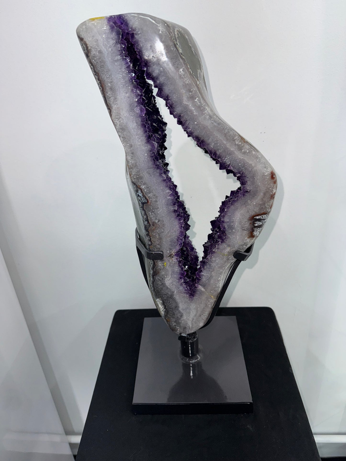 Amethyst Sculpture on Rotating Stand