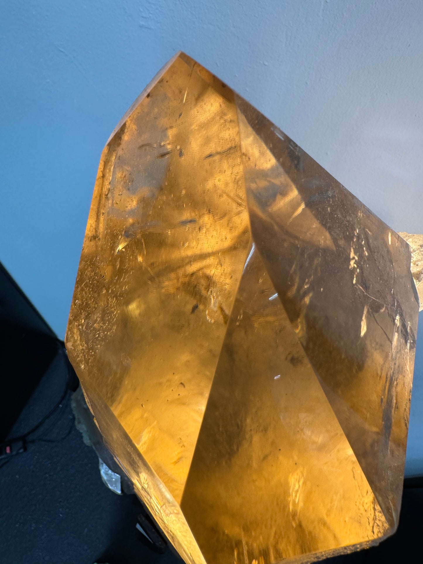 Natural Citrine on Custom Stand