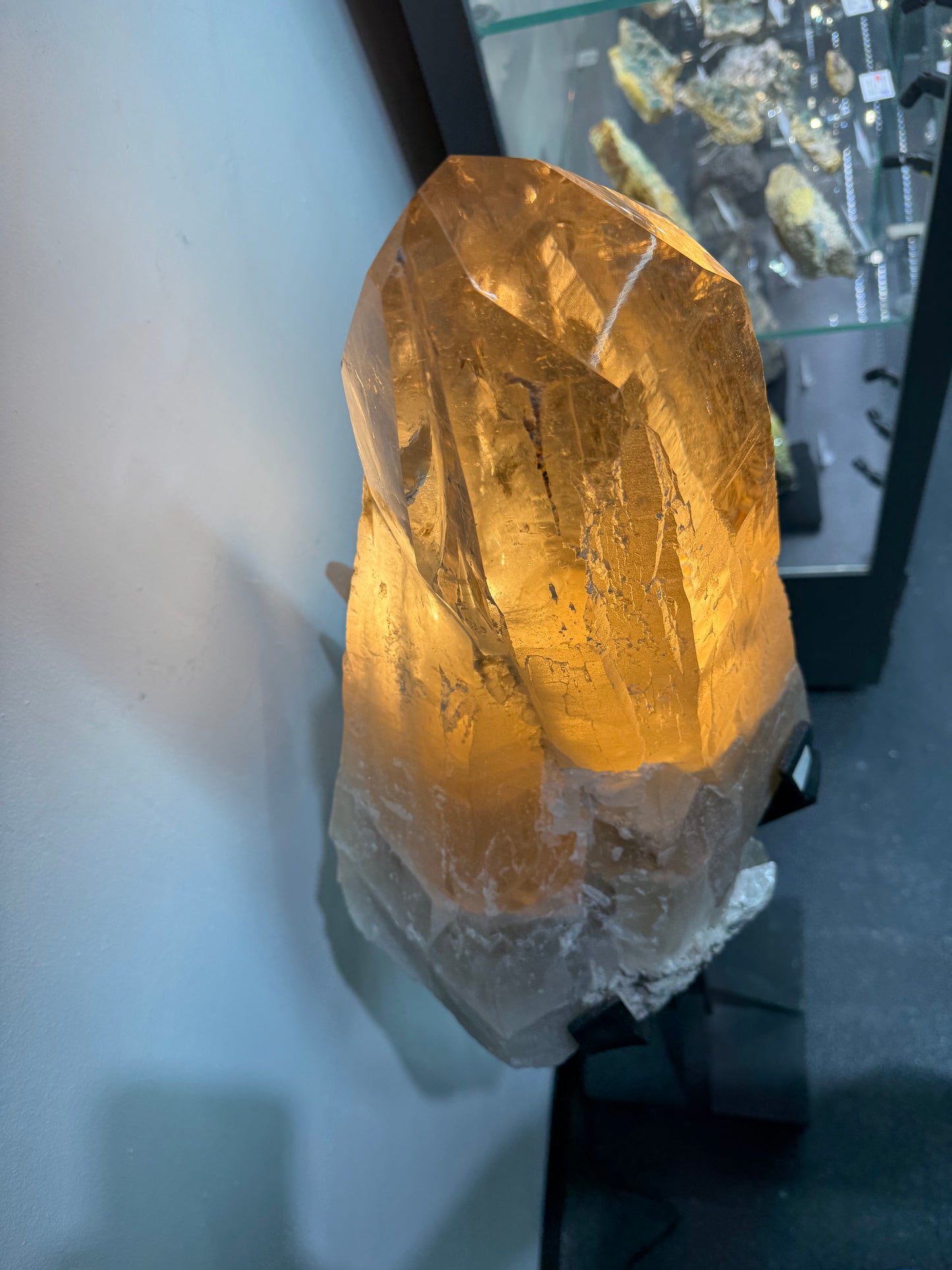 Natural Citrine on Custom Stand