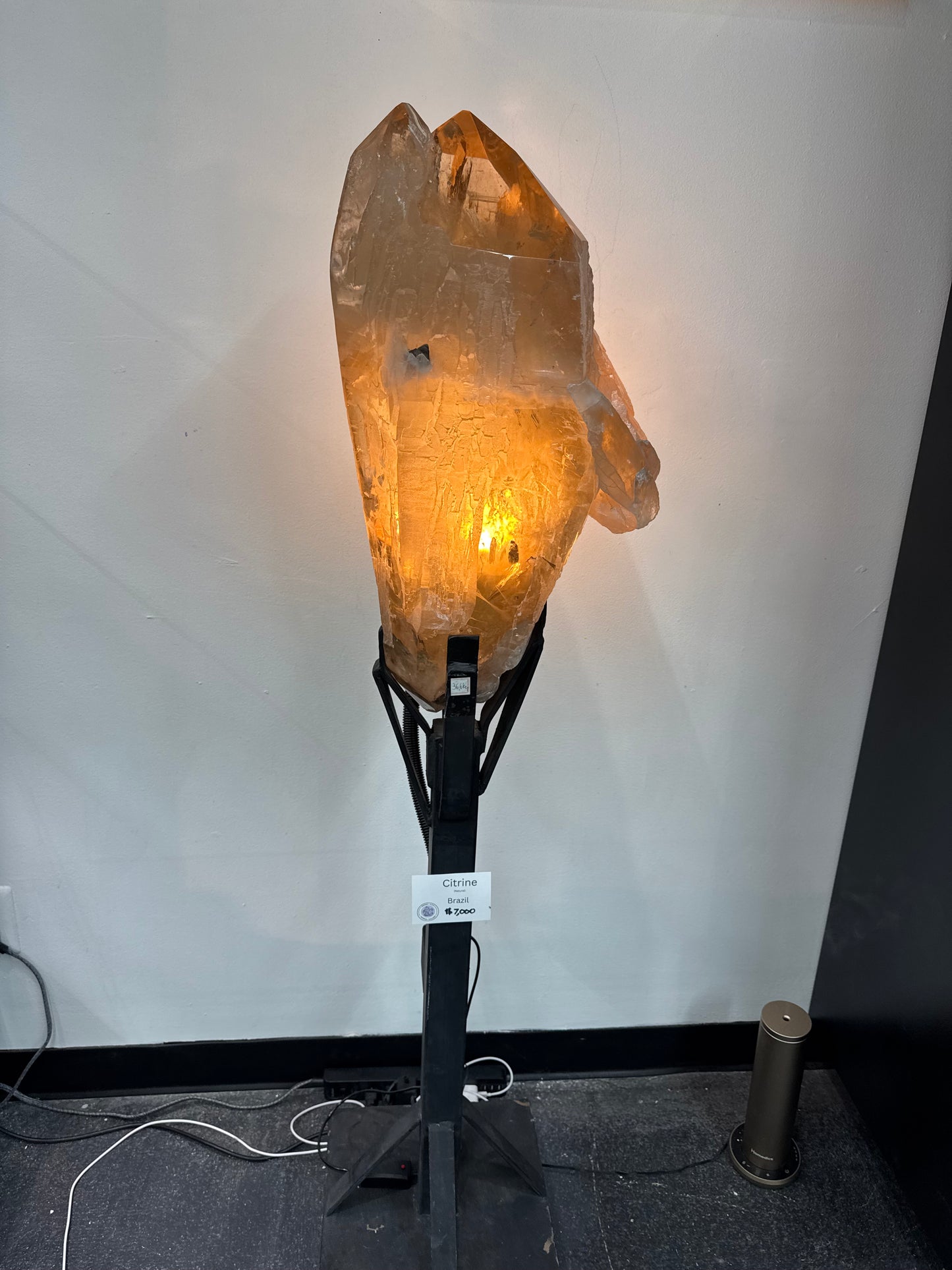 Natural Citrine on Custom Stand