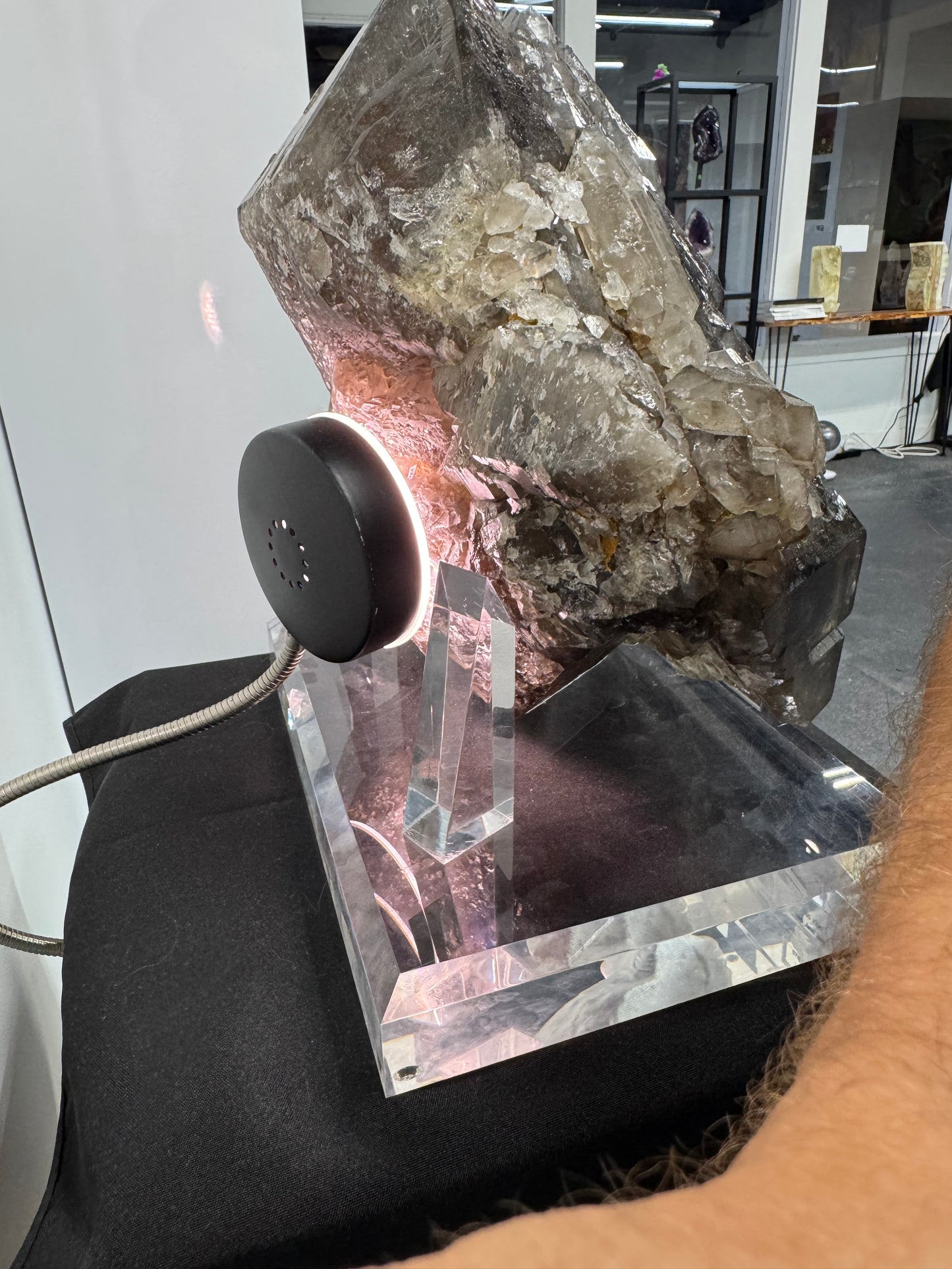 Smoky Quartz on Custom Base, Brazil