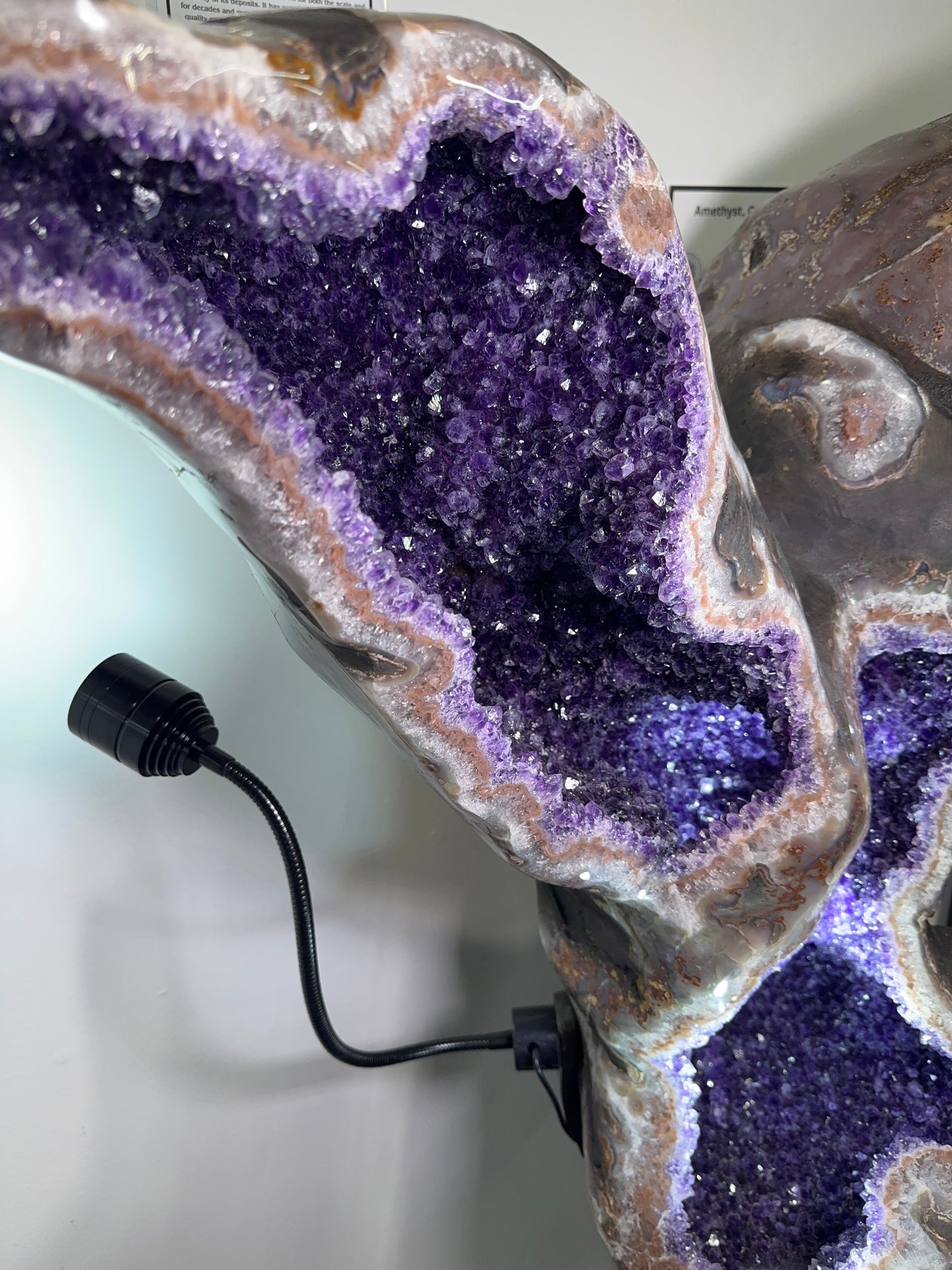 Sculptural Amethyst Single Pocket on Custom Base