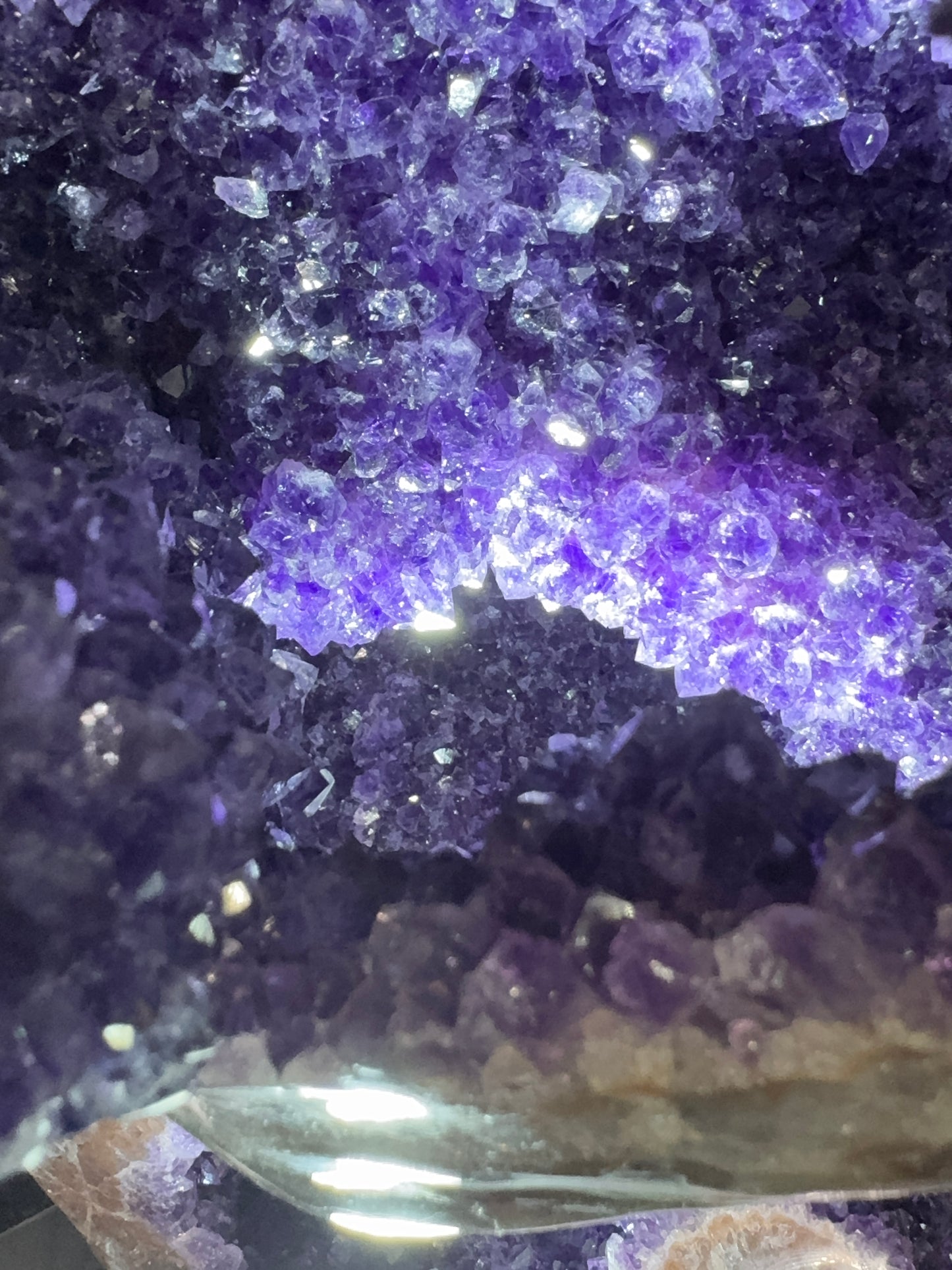 Sculptural Amethyst Single Pocket on Custom Base