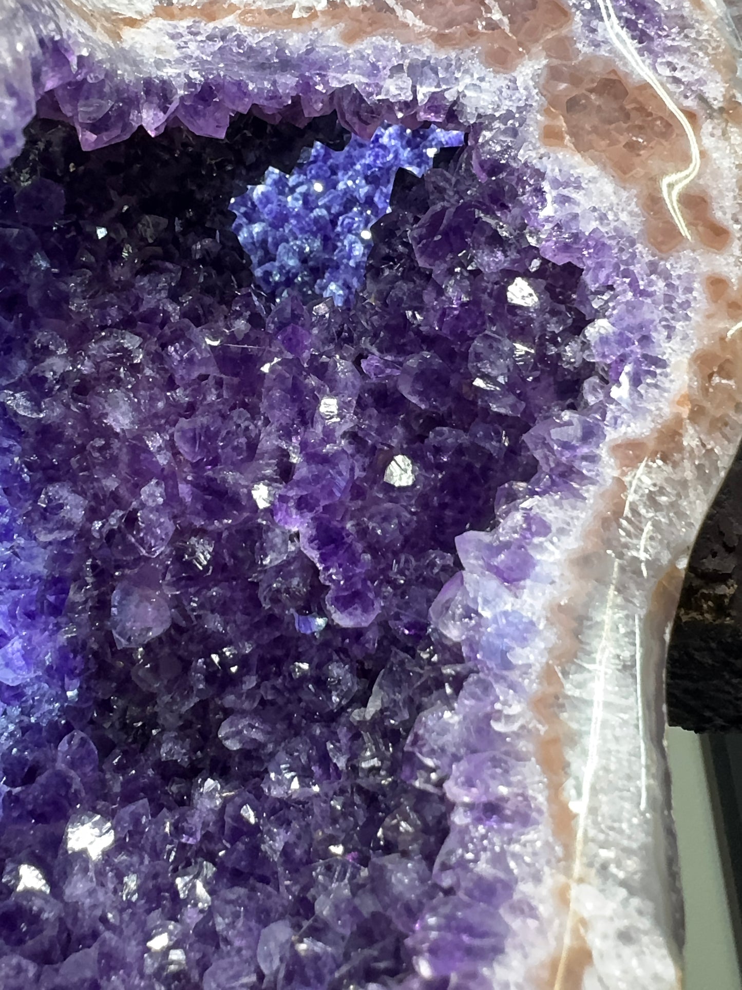Sculptural Amethyst Single Pocket on Custom Base