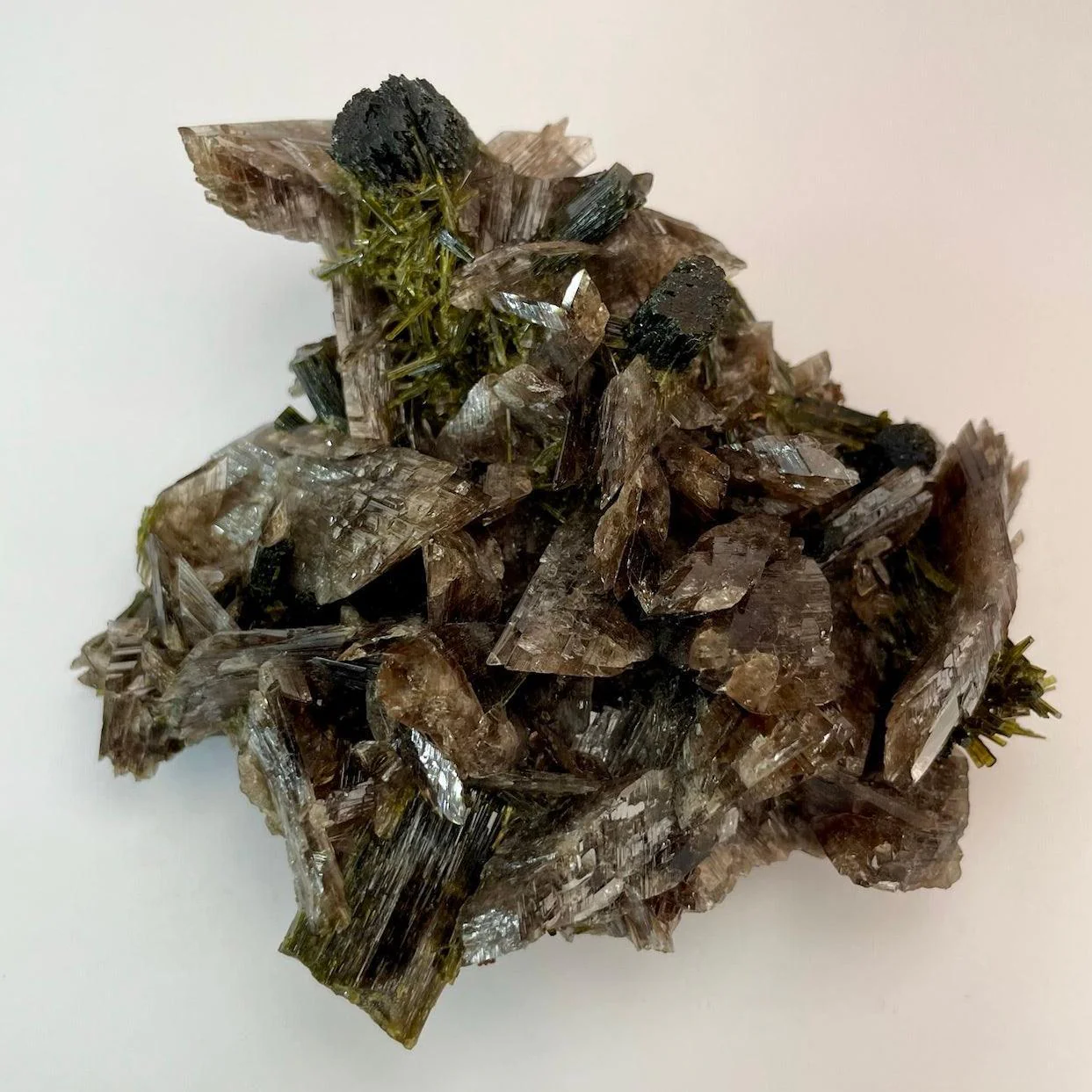Axinite and epidote specimen from Peru