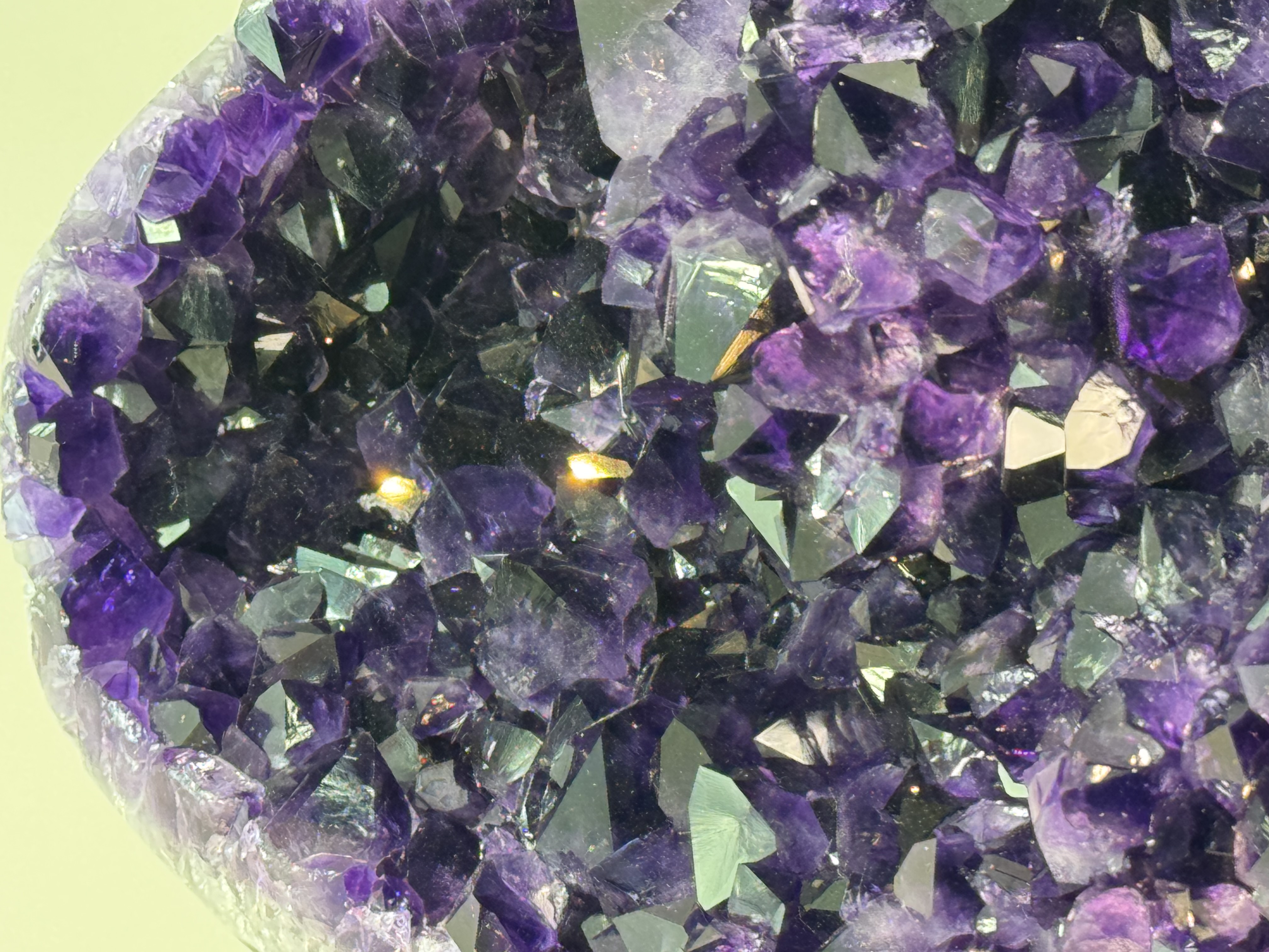 Highest Quality Amethyst Cluster with Polished Banded Agate, view 2