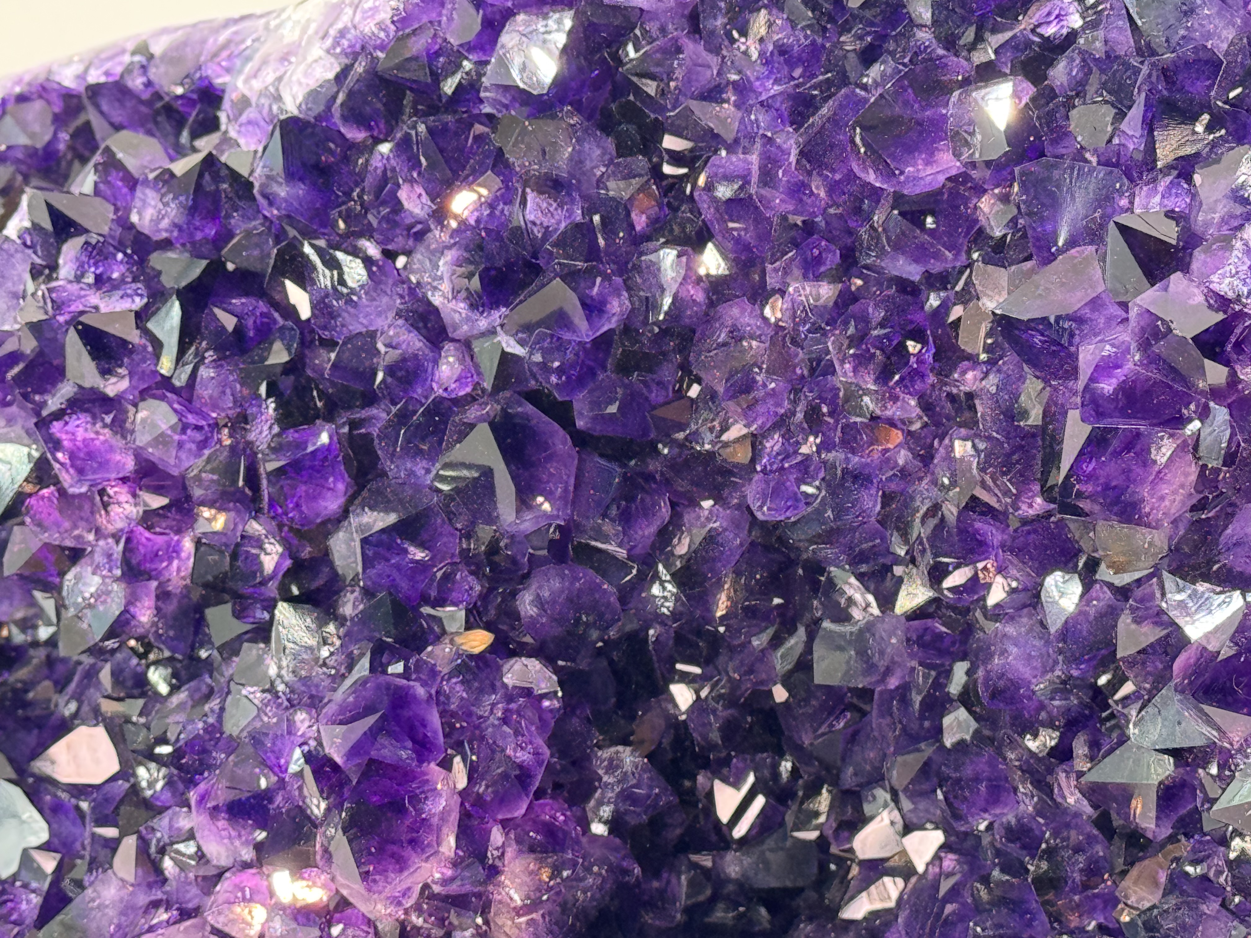 Highest Quality Amethyst Cluster with Polished Banded Agate, view 3