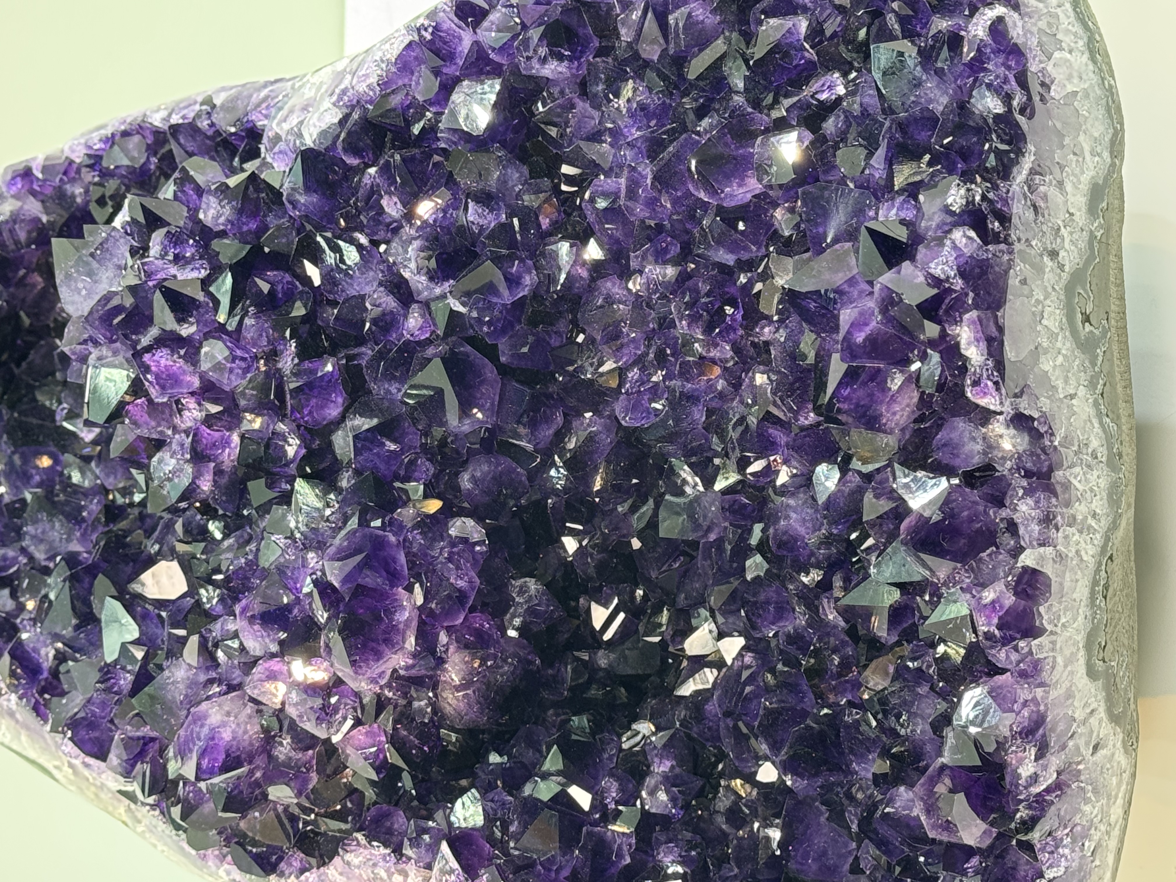 Highest Quality Amethyst Cluster with Polished Banded Agate, view 4