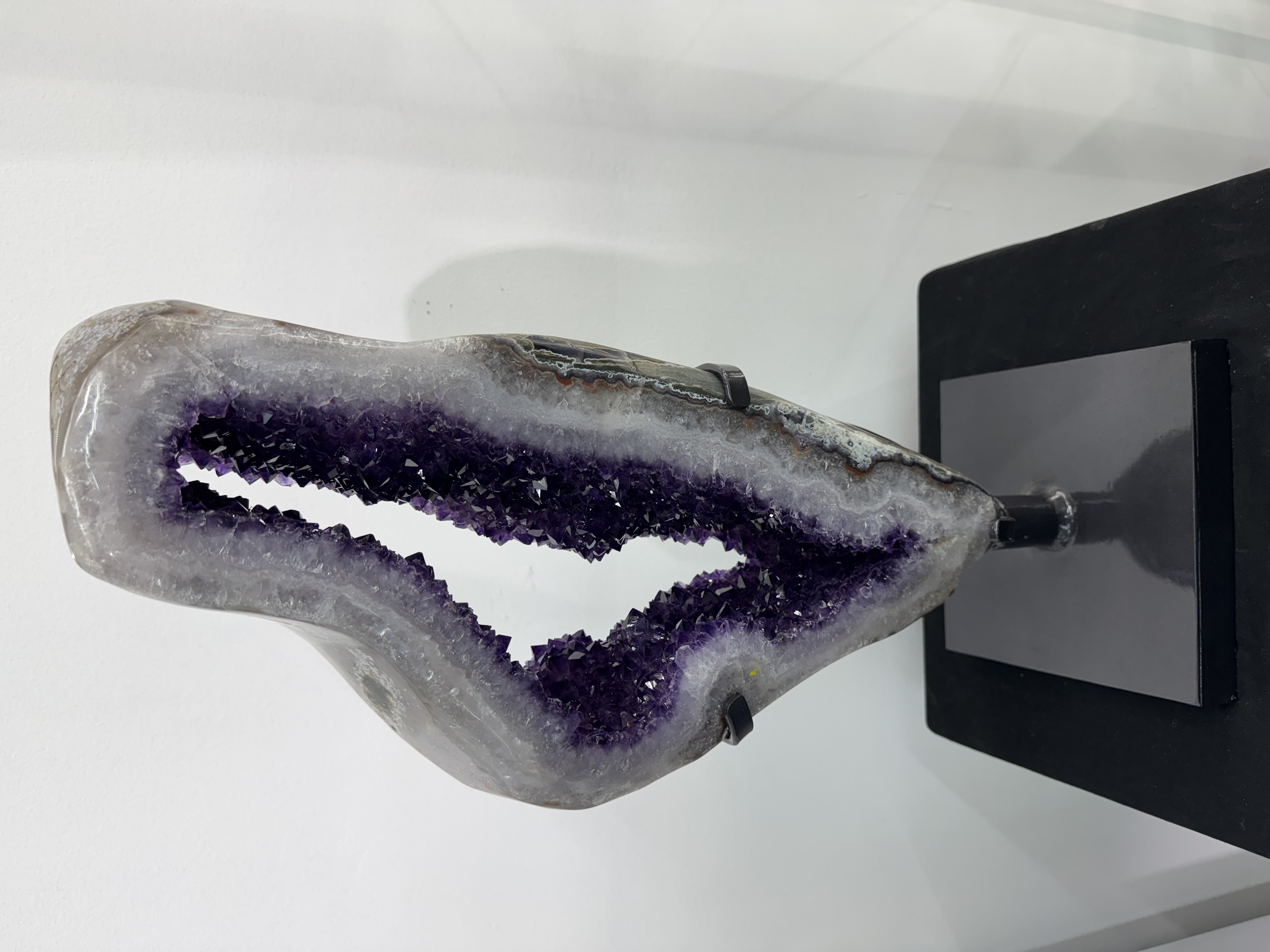 Amethyst Slice on Rotating Base, view 1