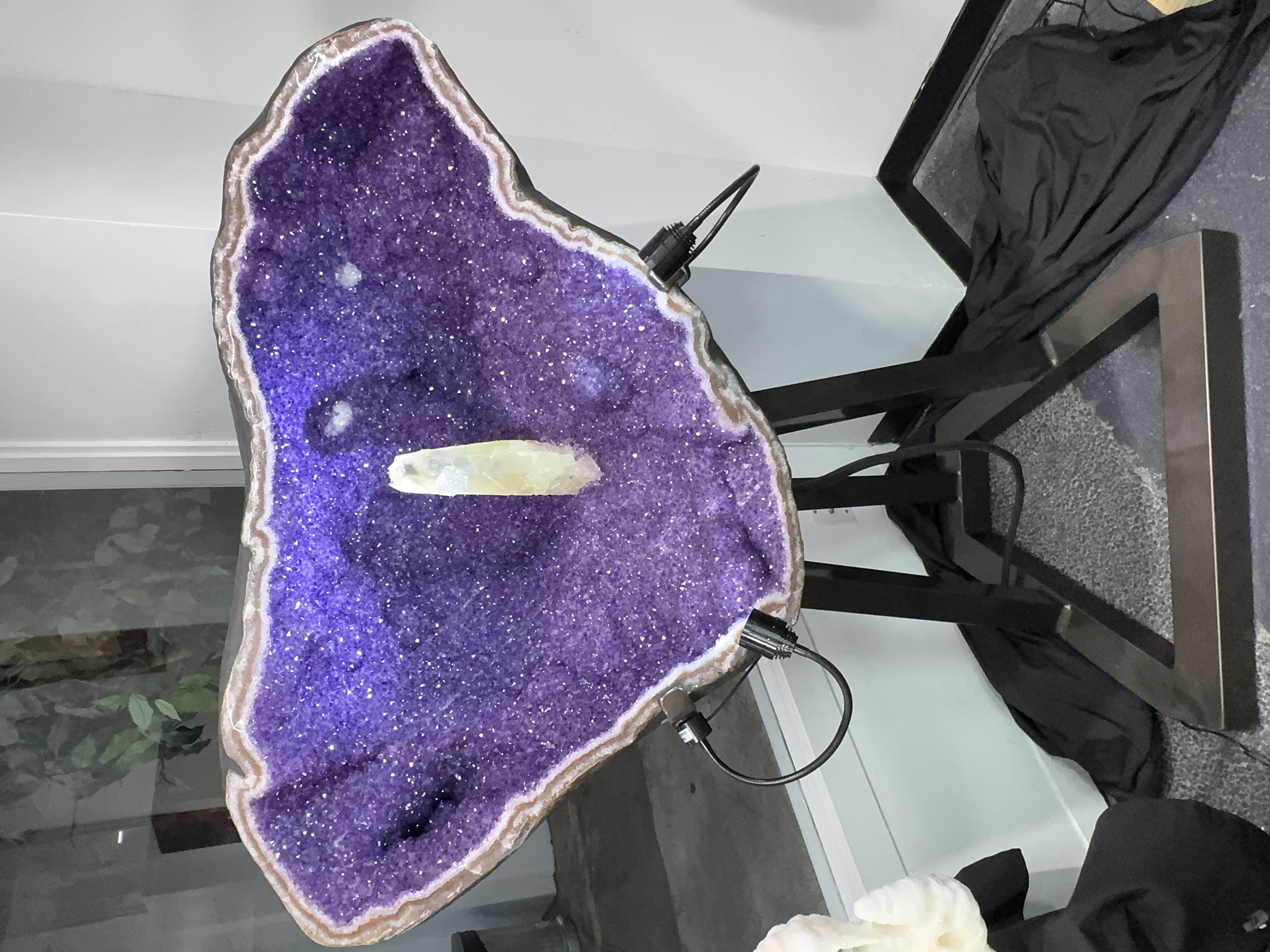 Amethyst with Calcite, Artigas, Uruguay, view 1
