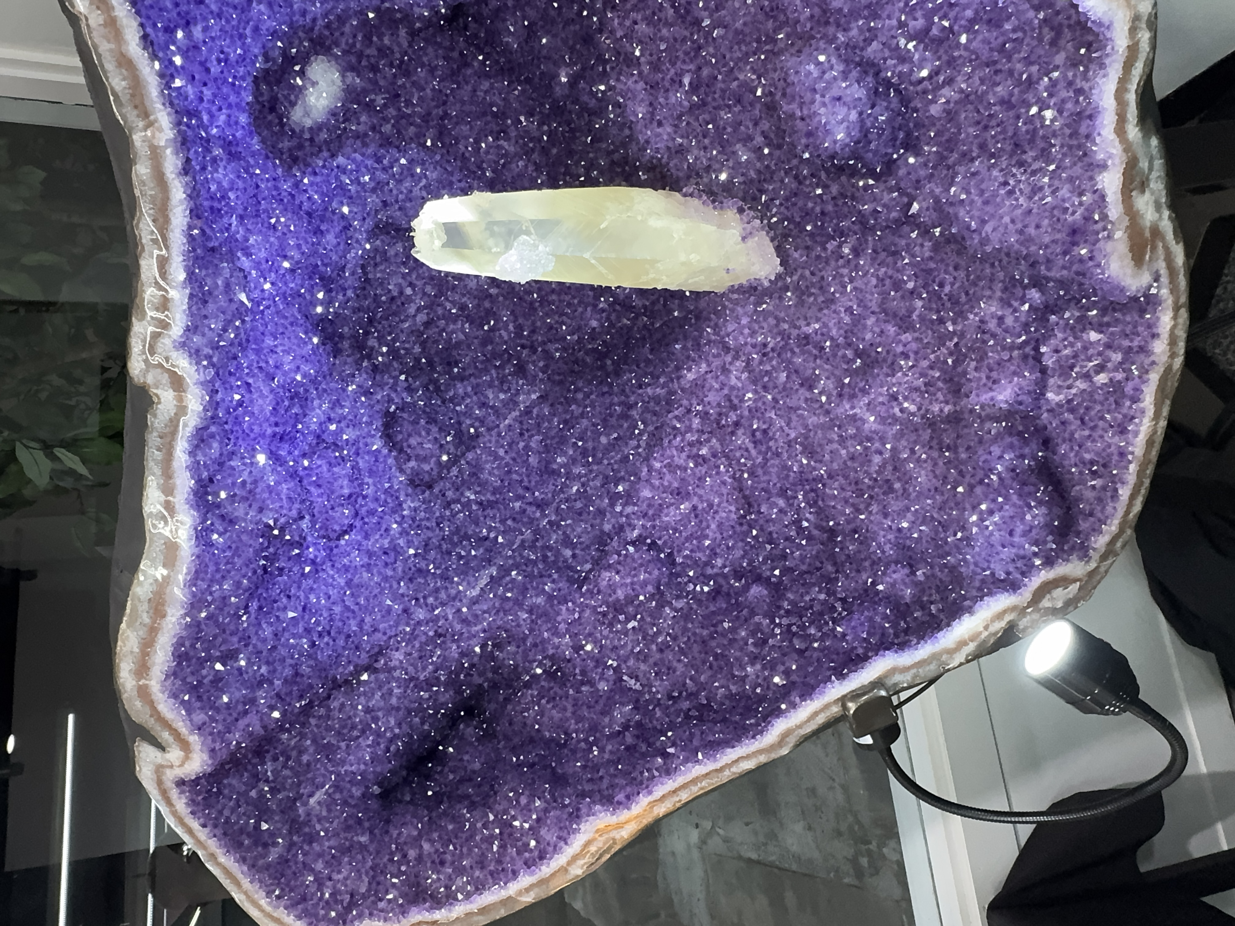 Amethyst with Calcite, Artigas, Uruguay, view 2