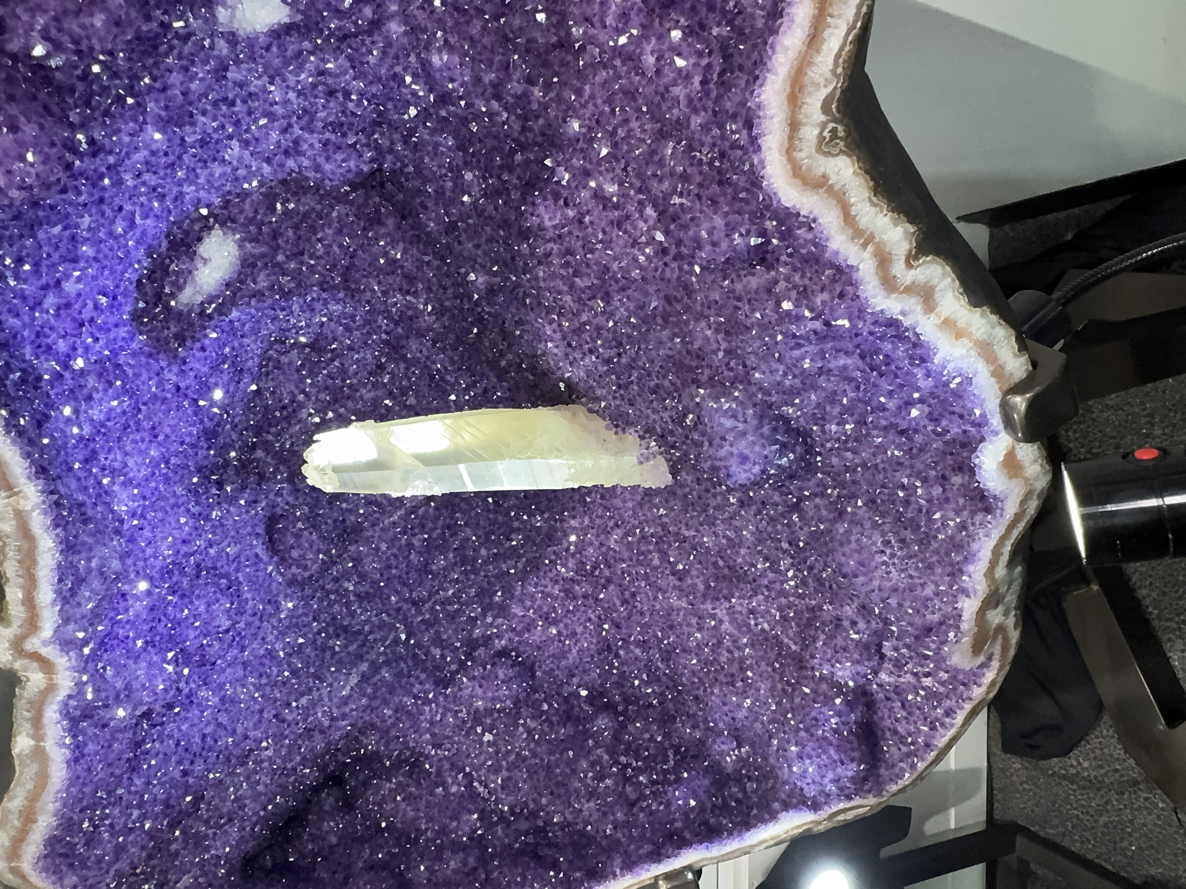 Amethyst with Calcite, Artigas, Uruguay, view 3