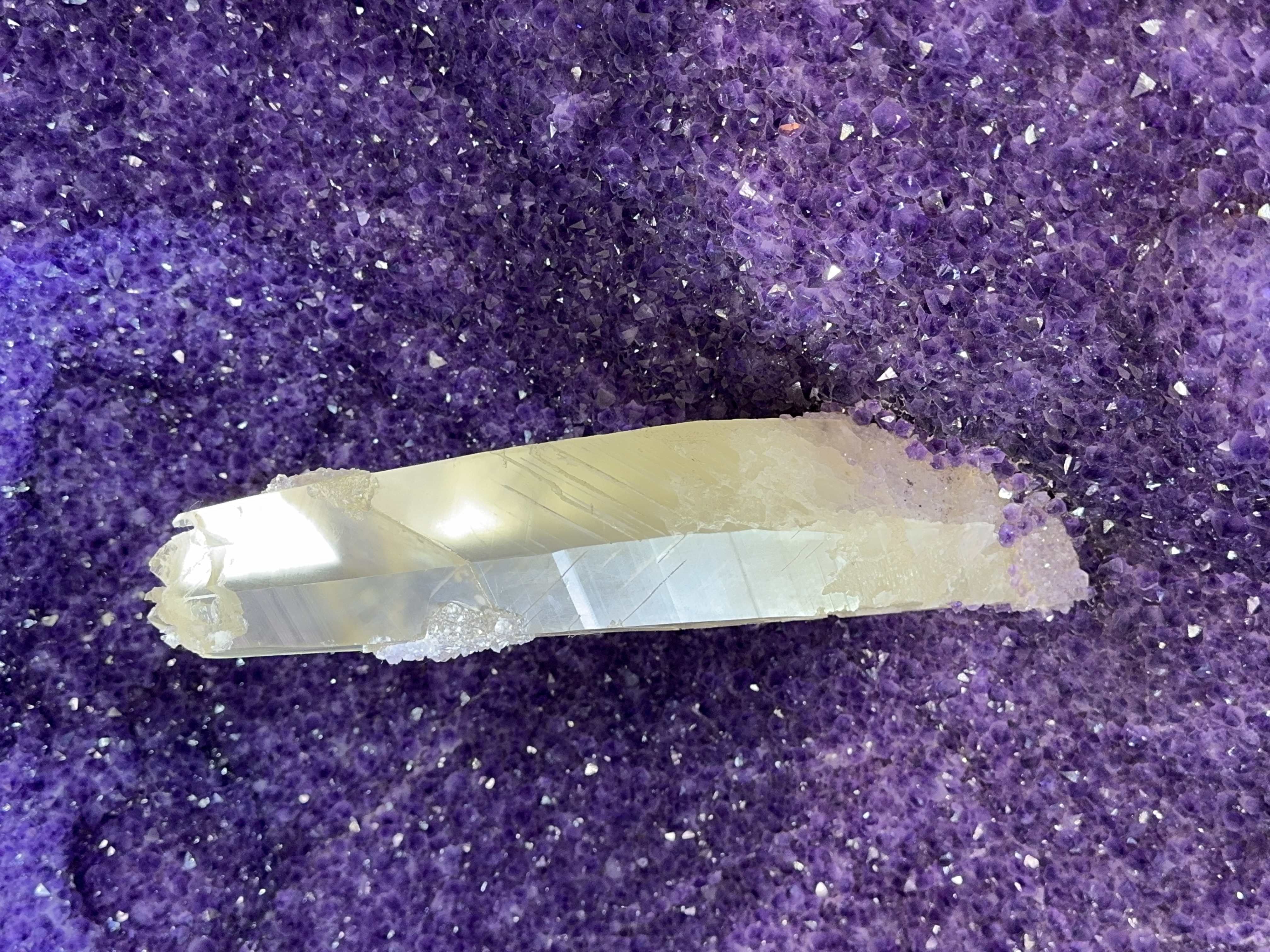 Amethyst with Calcite, Artigas, Uruguay, view 4