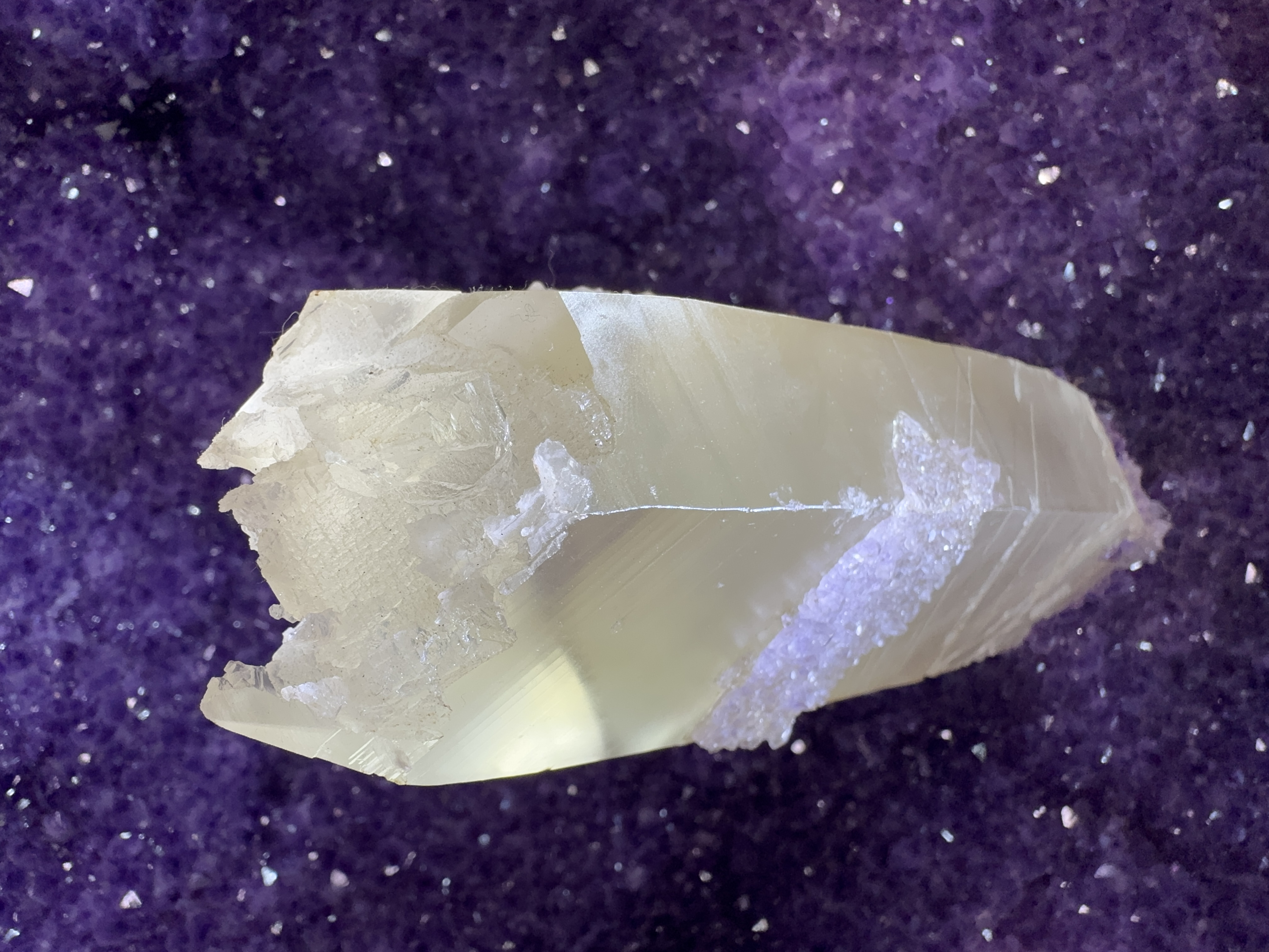 Amethyst with Calcite, Artigas, Uruguay, view 5