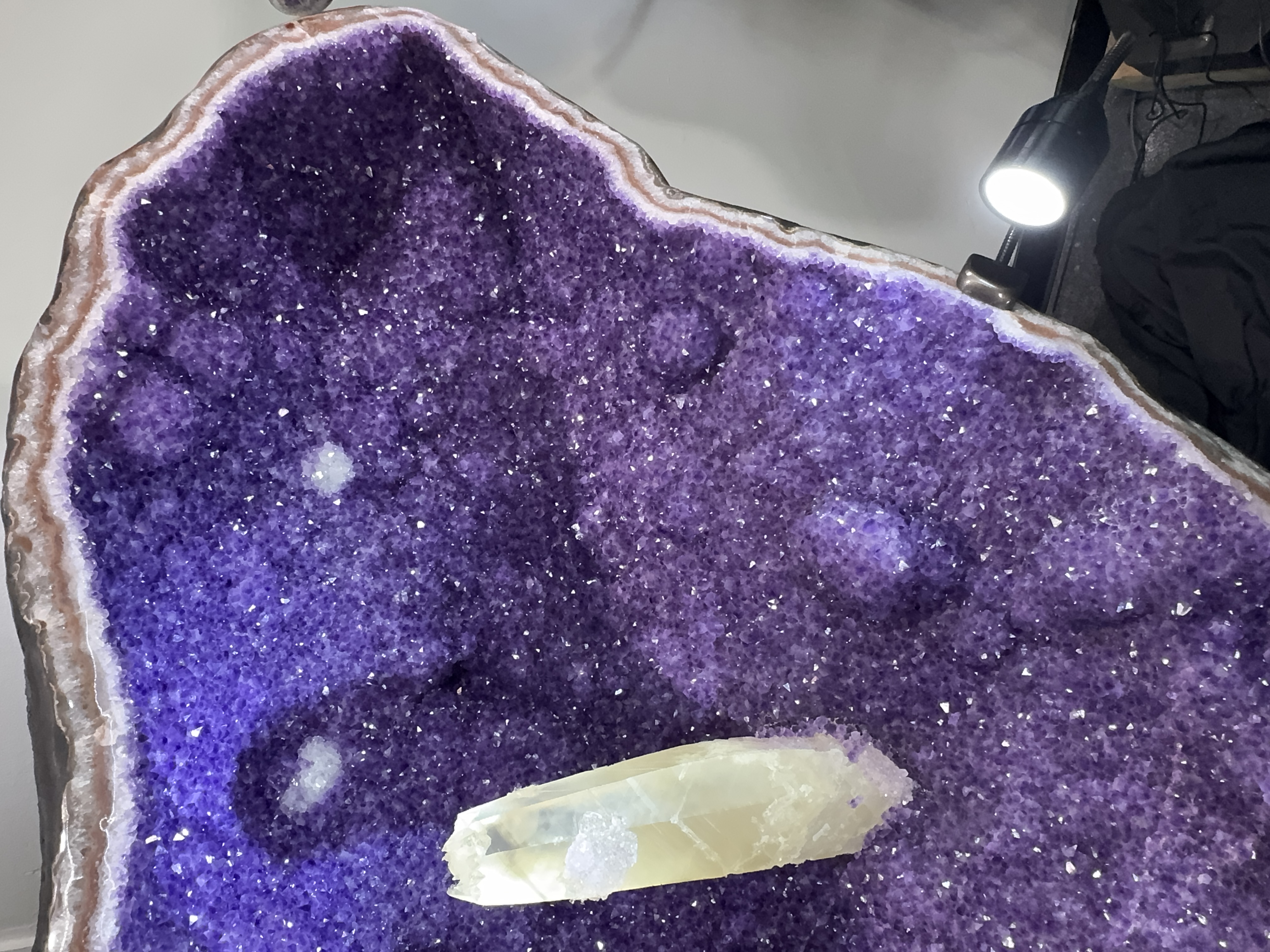 Amethyst with Calcite, Artigas, Uruguay, view 6