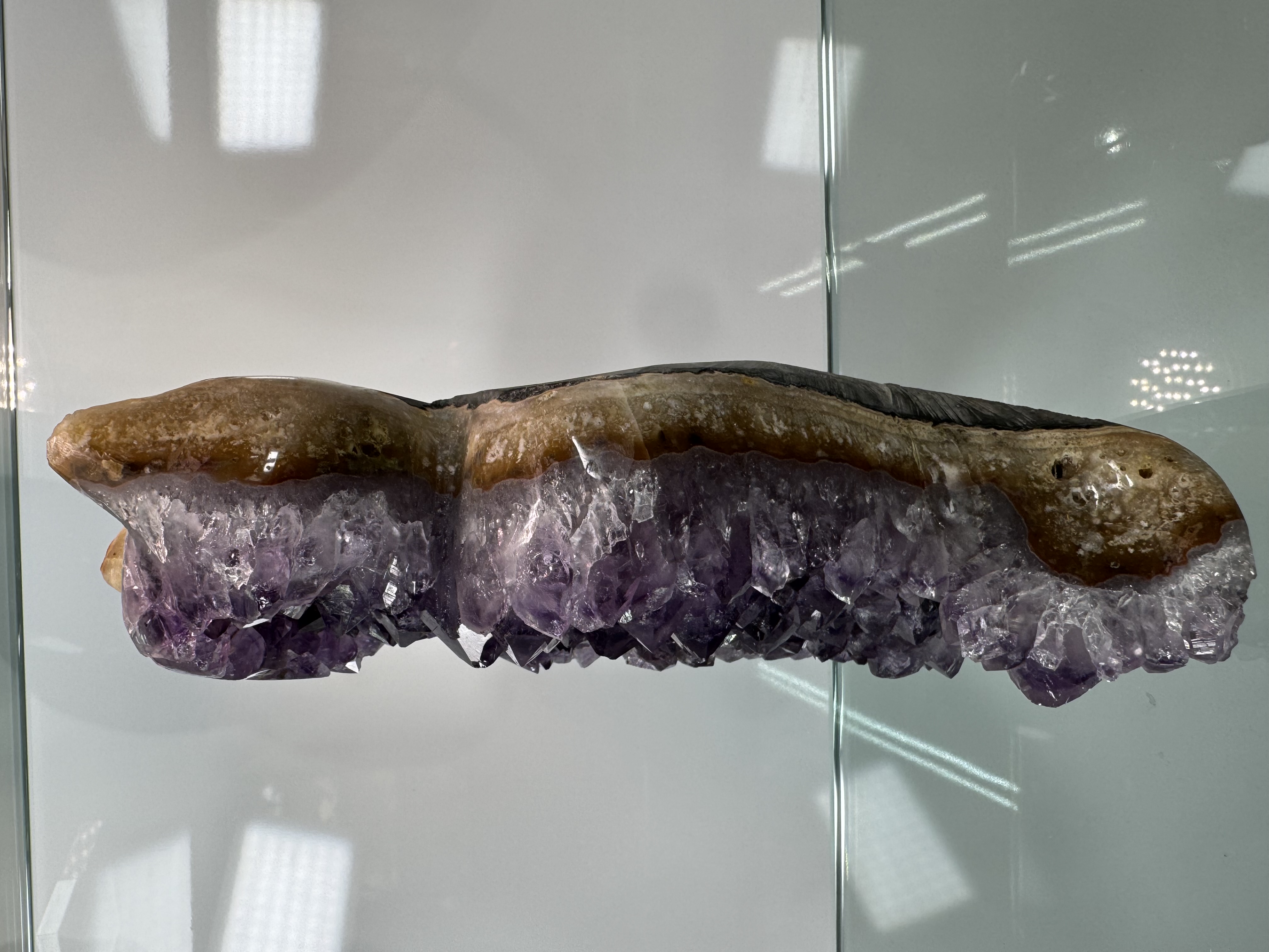 Agate Banded Amethyst Cat Sculpture, view 4
